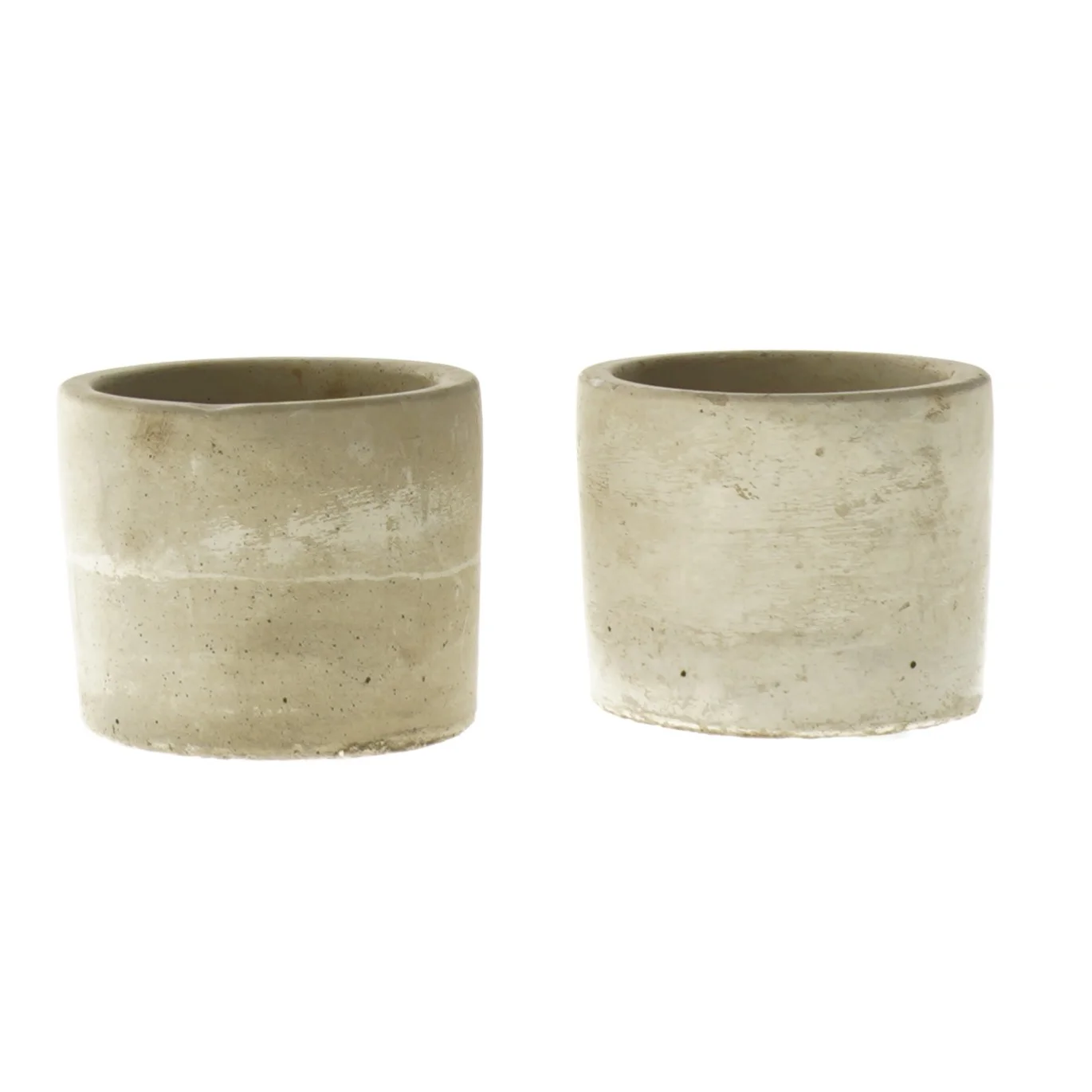 Beton fyrfadslys holdere med hjerte design (str. Ø 7,5x6 cm)