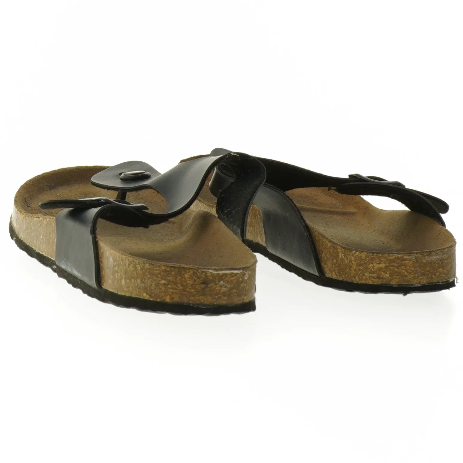 Sorte læder sandaler (str. 39-40)