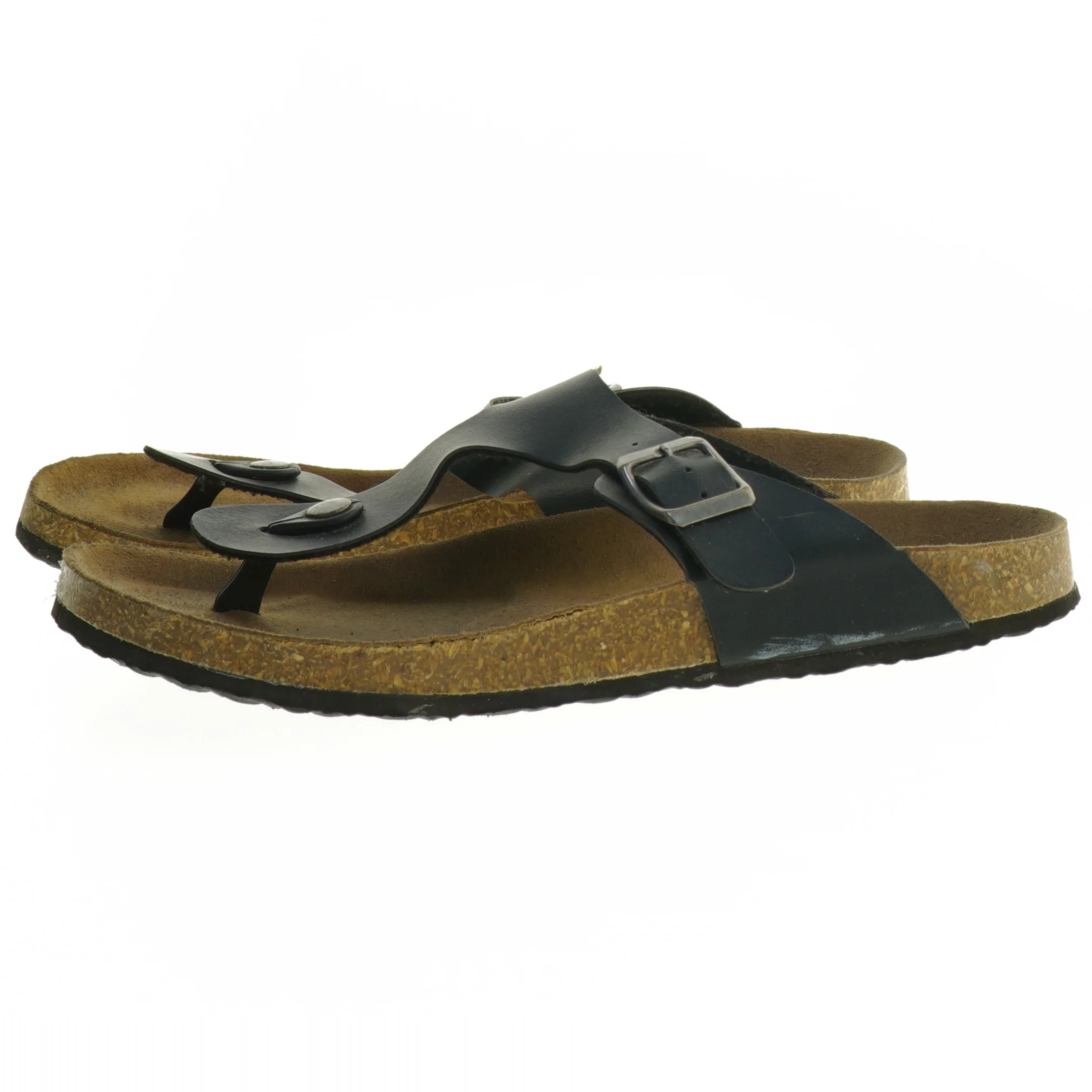 Sorte læder sandaler (str. 39-40)