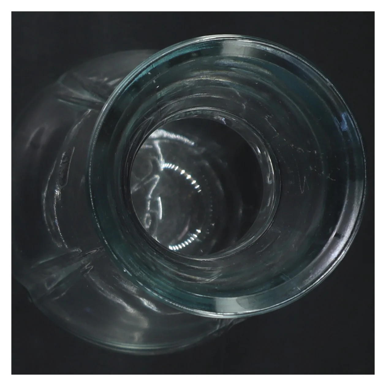 Glaskaraffel med metalbånd fra Rosendahl (str. 25 cm)