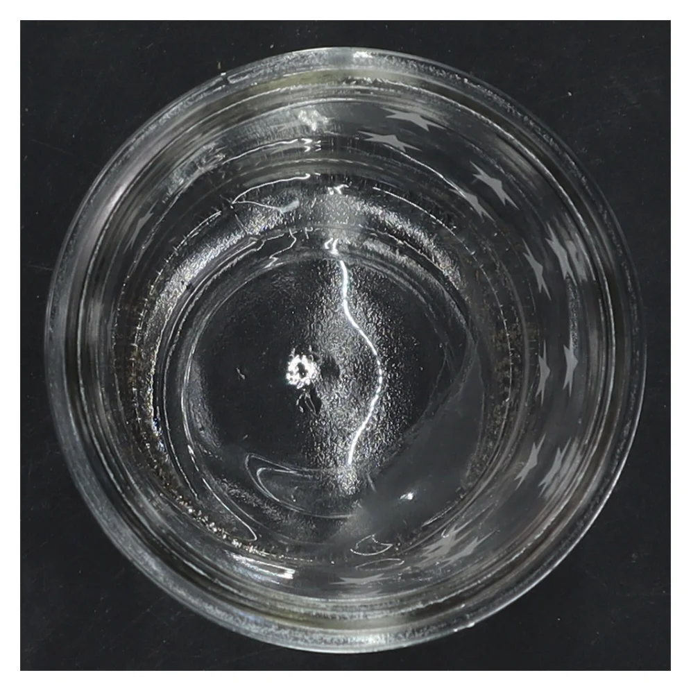 Glasbeholder med stjernemønster (str. 8,5x9 cm)