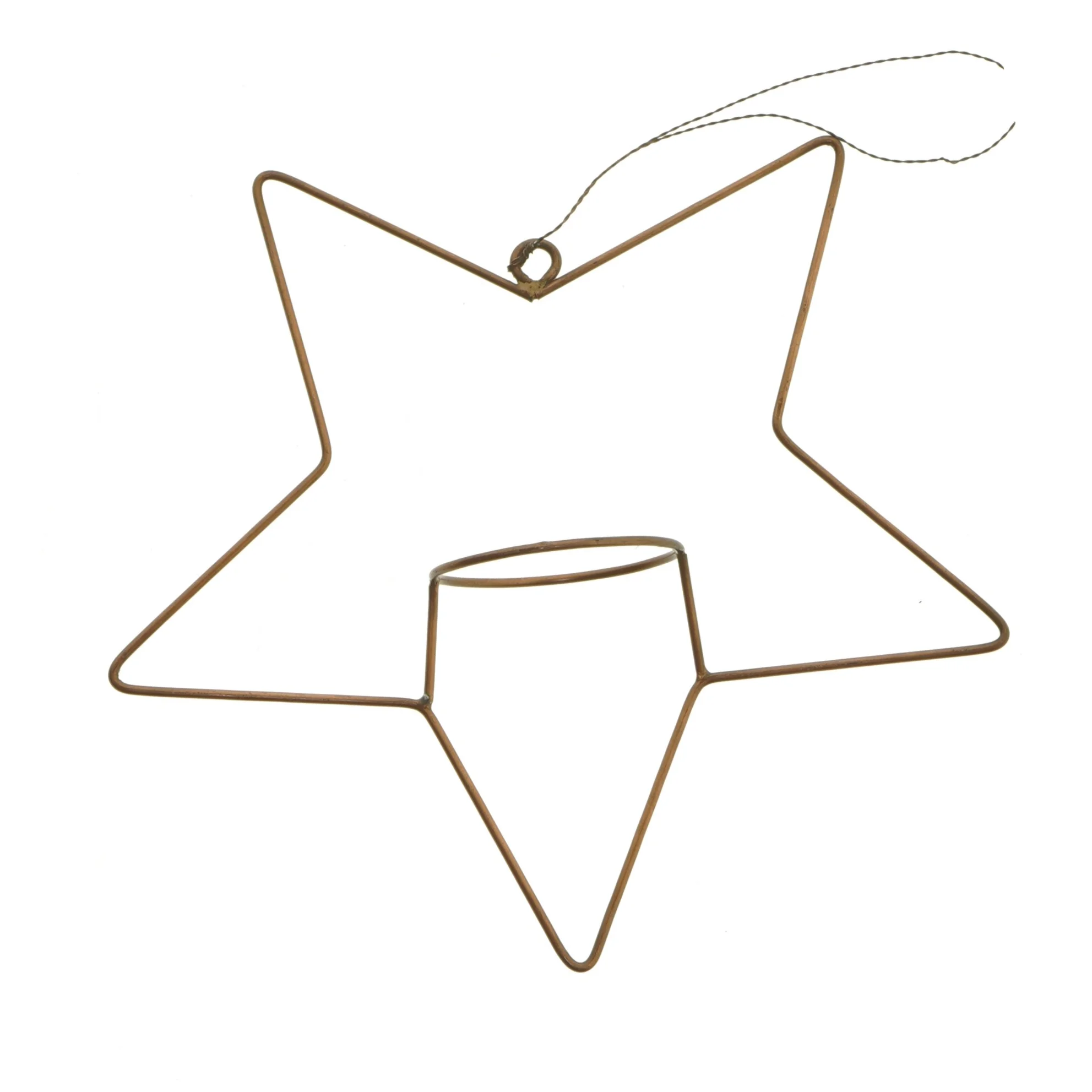 Stjerneformet lysestage (str. 21 cm)