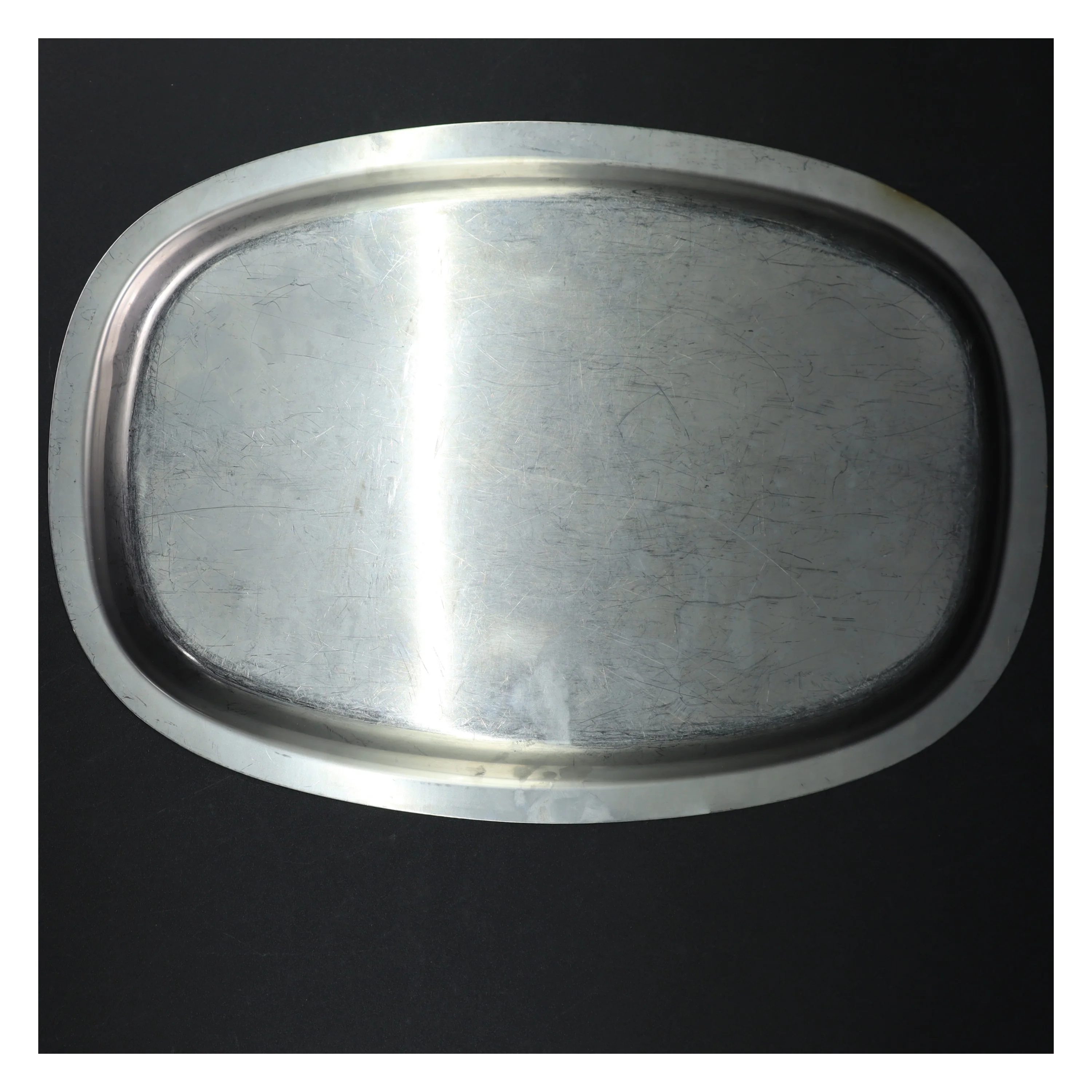 Rustfrit stål serveringsbakke (str. 37 x 26 cm)