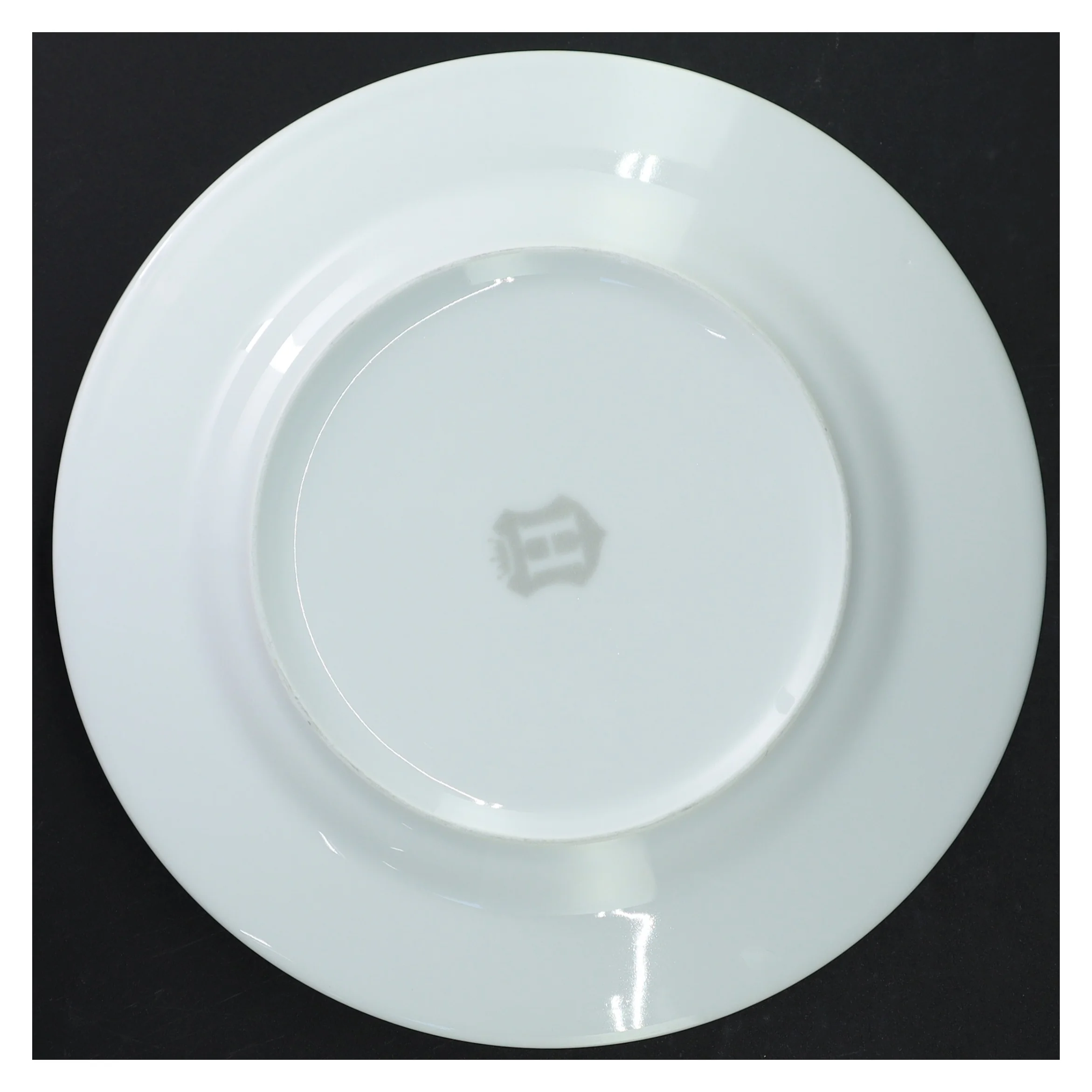 Hvid porcelænstallerken, 5 stk, flade (str. 23 x 3 cm)