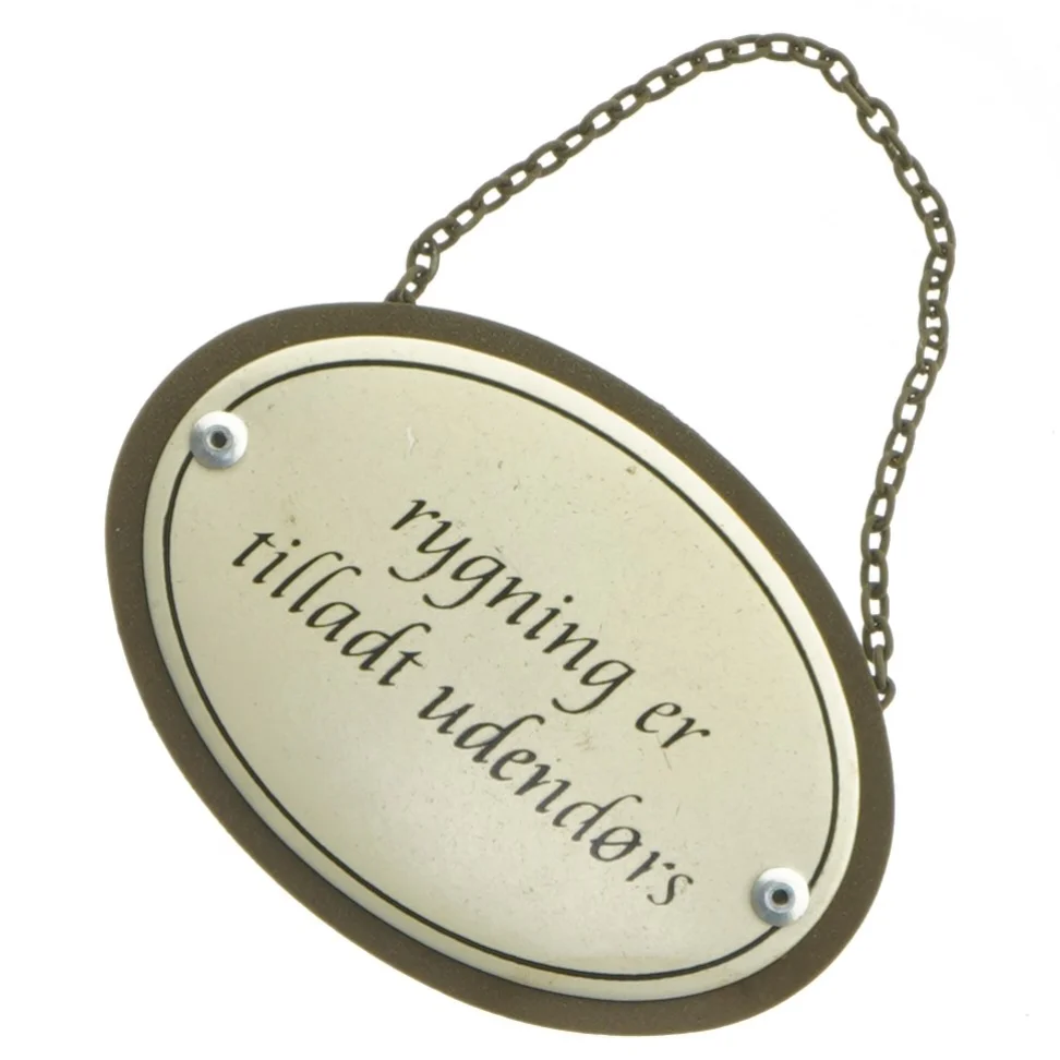 Metaldekorationsplader med sjove tekster og Bornholm-tema