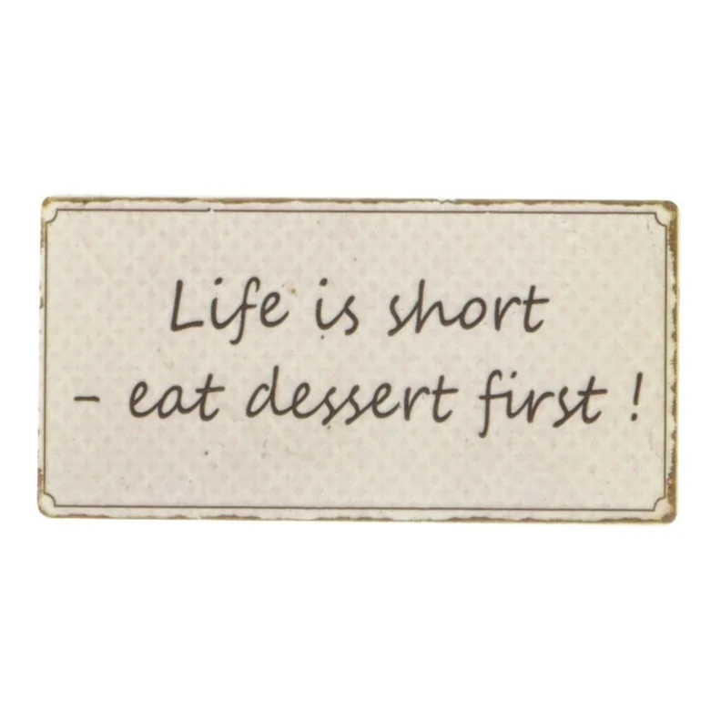 Metaldekorationsplader med sjove tekster og Bornholm-tema