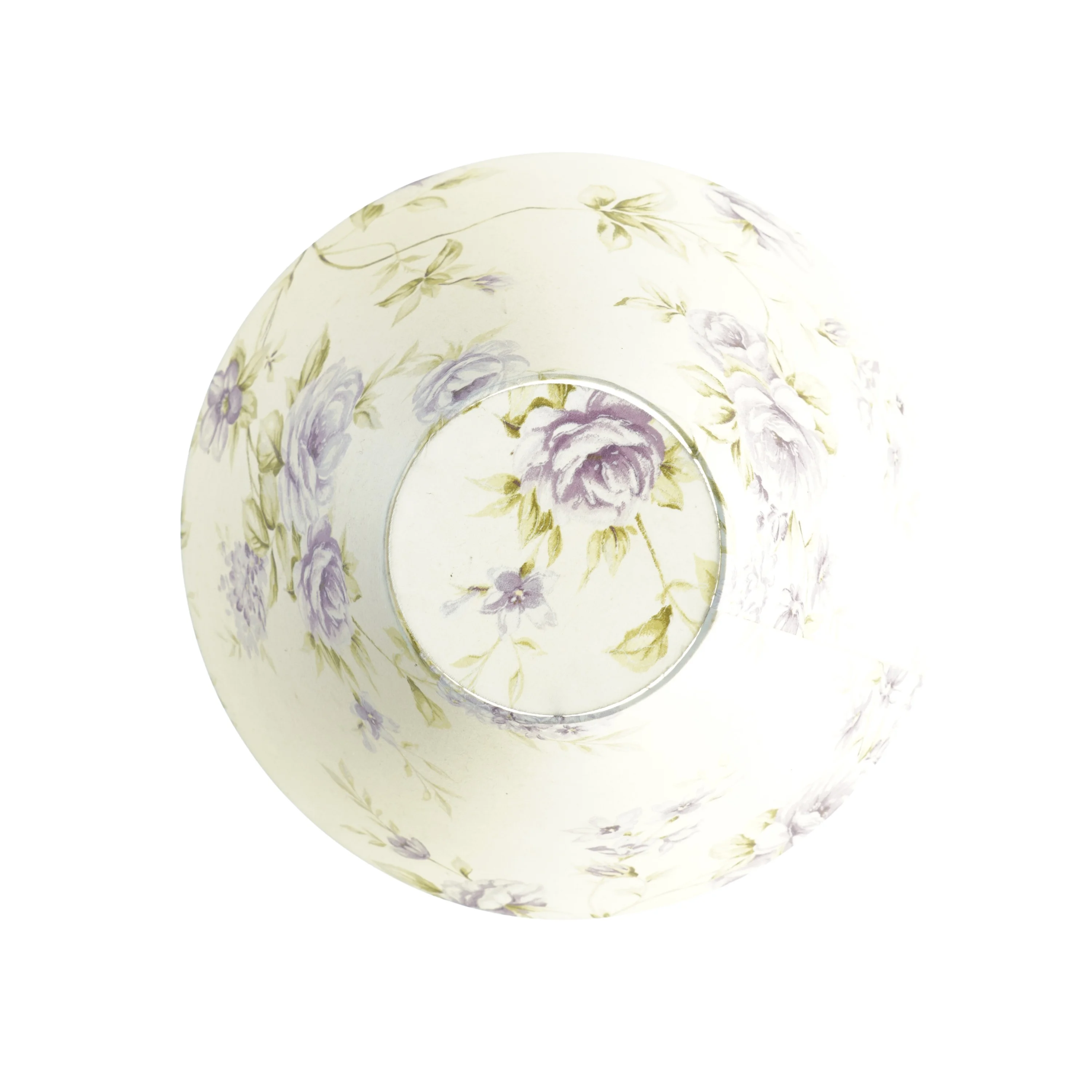 Lampeskærm med blomstermønster (str. Diameter 43,5 cm h 24 cm)