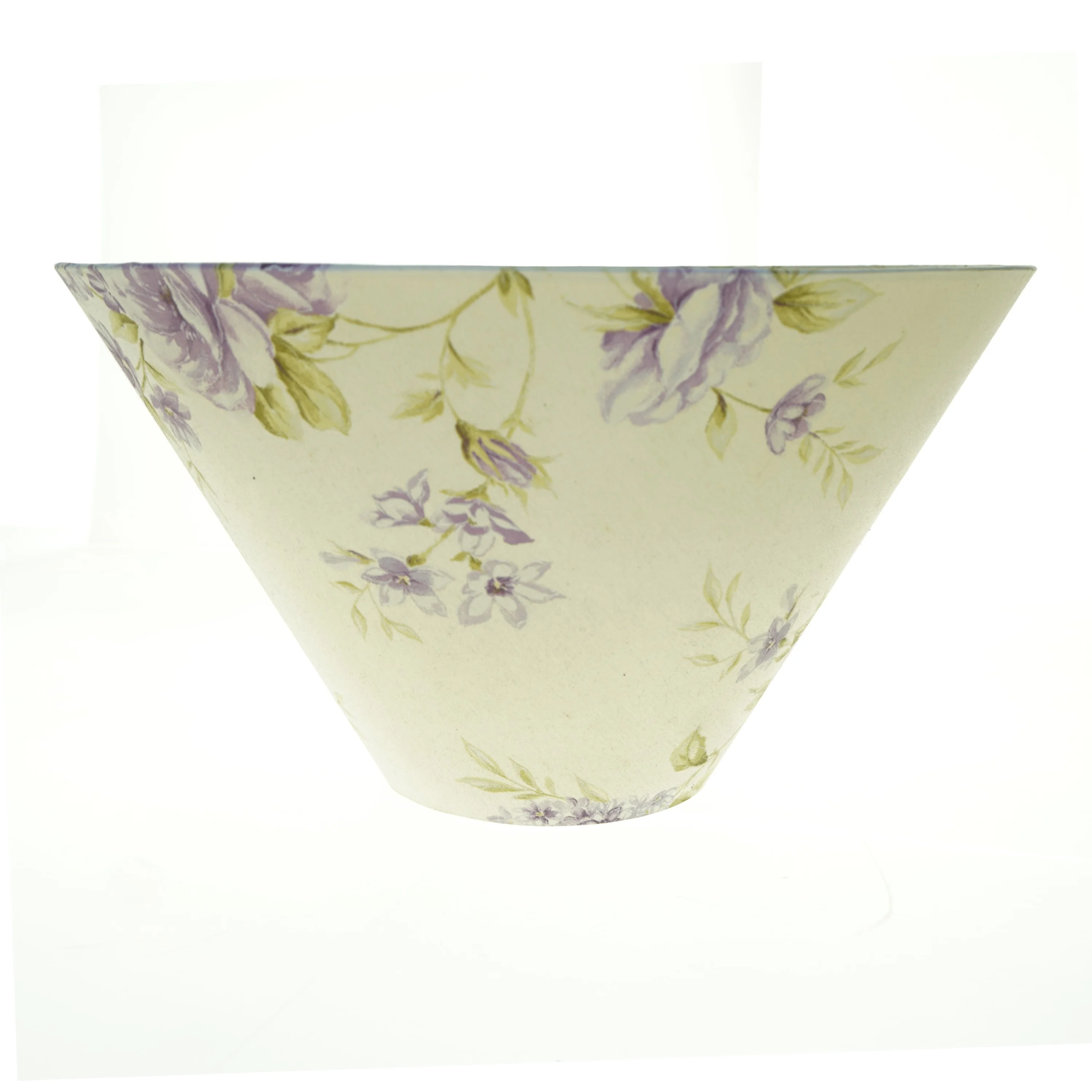 Lampeskærm med blomstermønster (str. Diameter 43,5 cm h 24 cm)