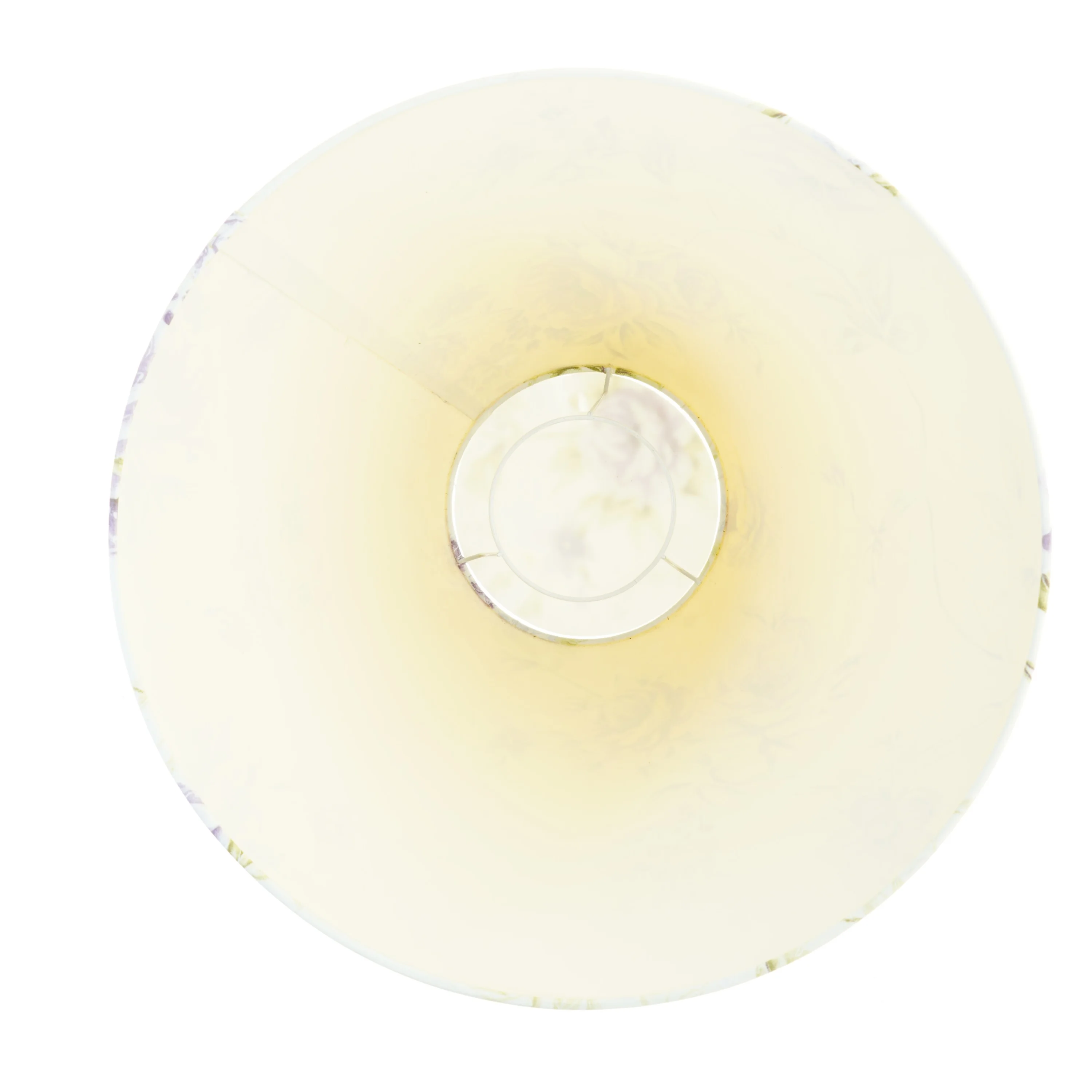 Lampeskærm med blomstermønster (str. Diameter 43,5 cm h 24 cm)