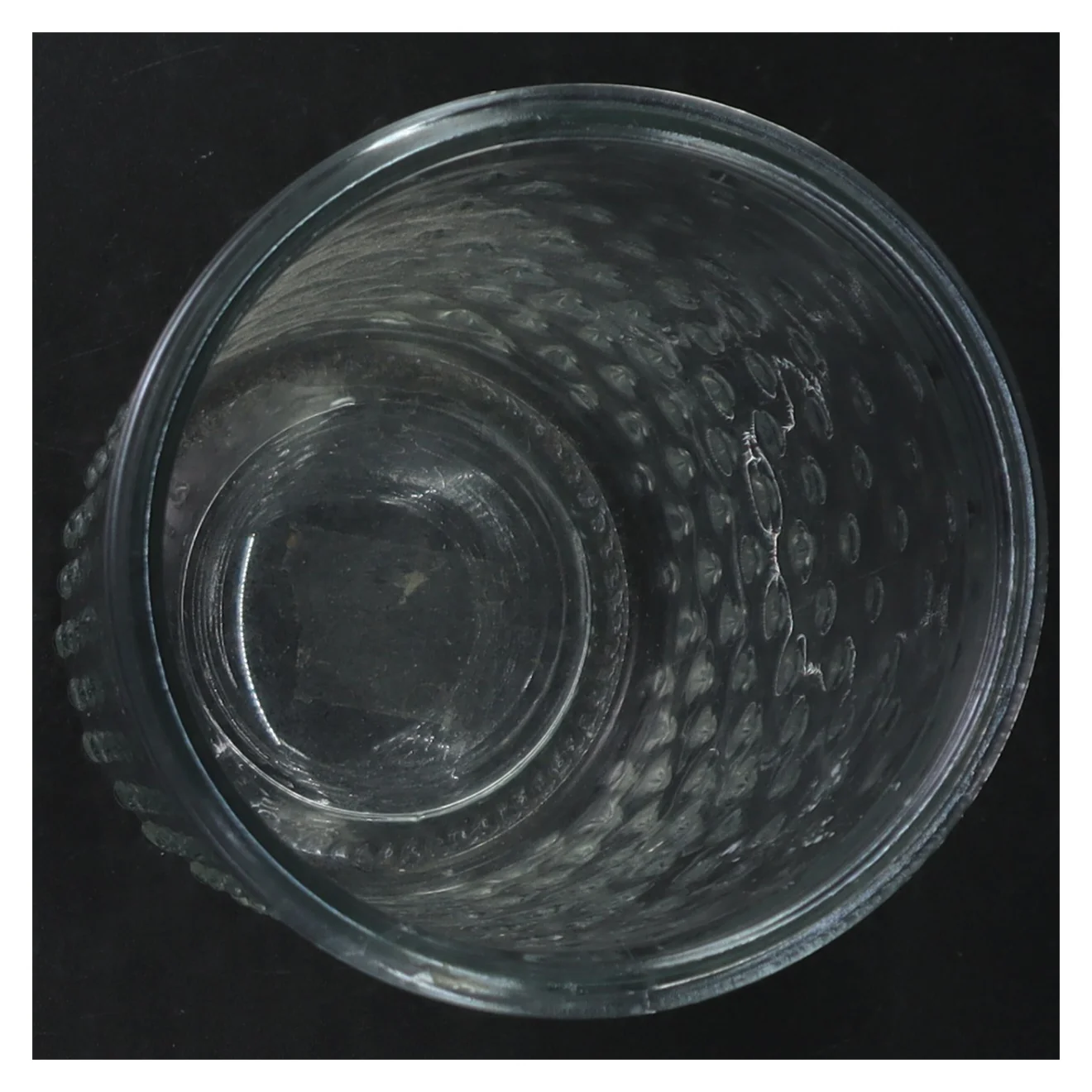 Glasvase med bobler (str. Ø. 11 cm. længde, 15 cm)