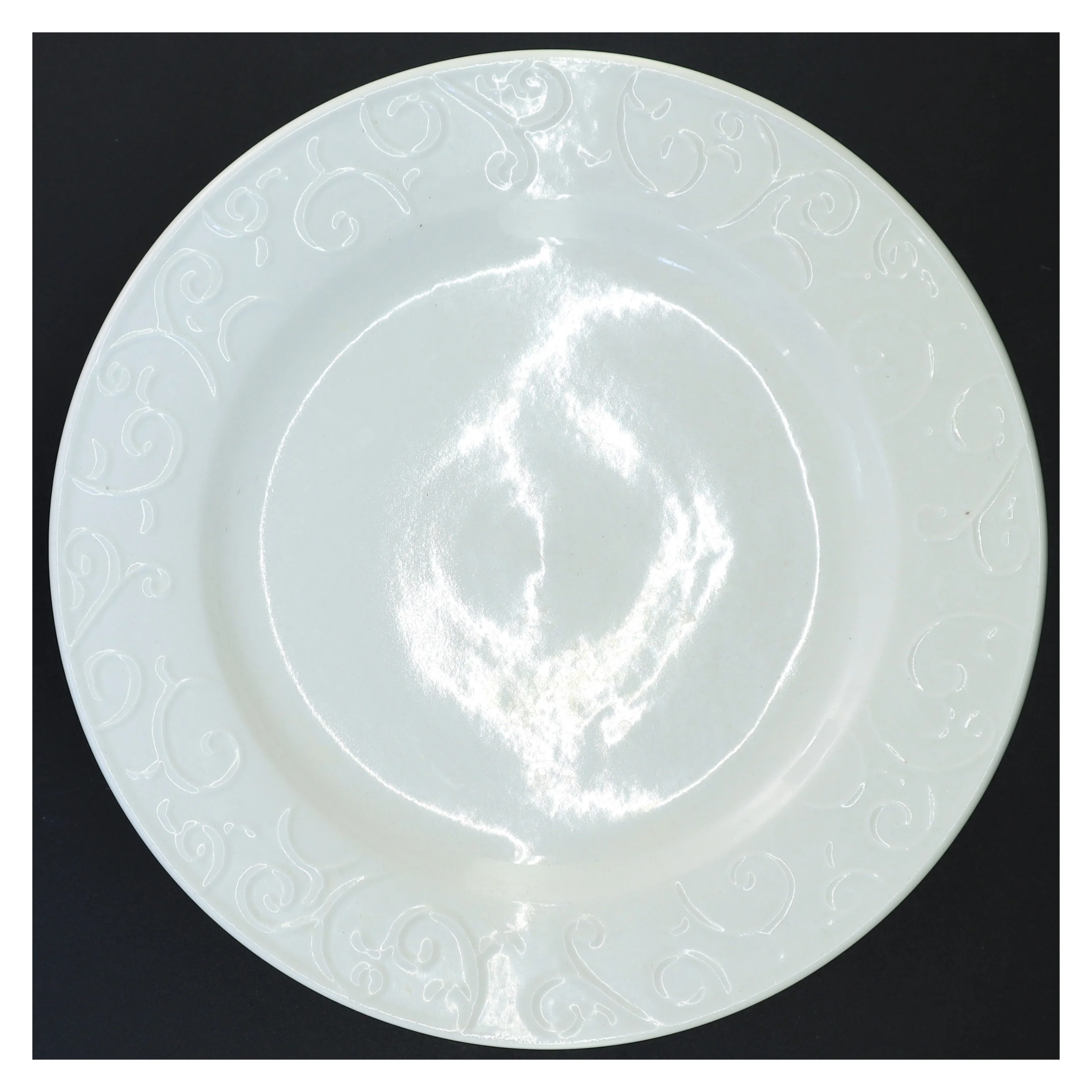 Hvide porcelænstallerkener (str. Diameter 26 cm)