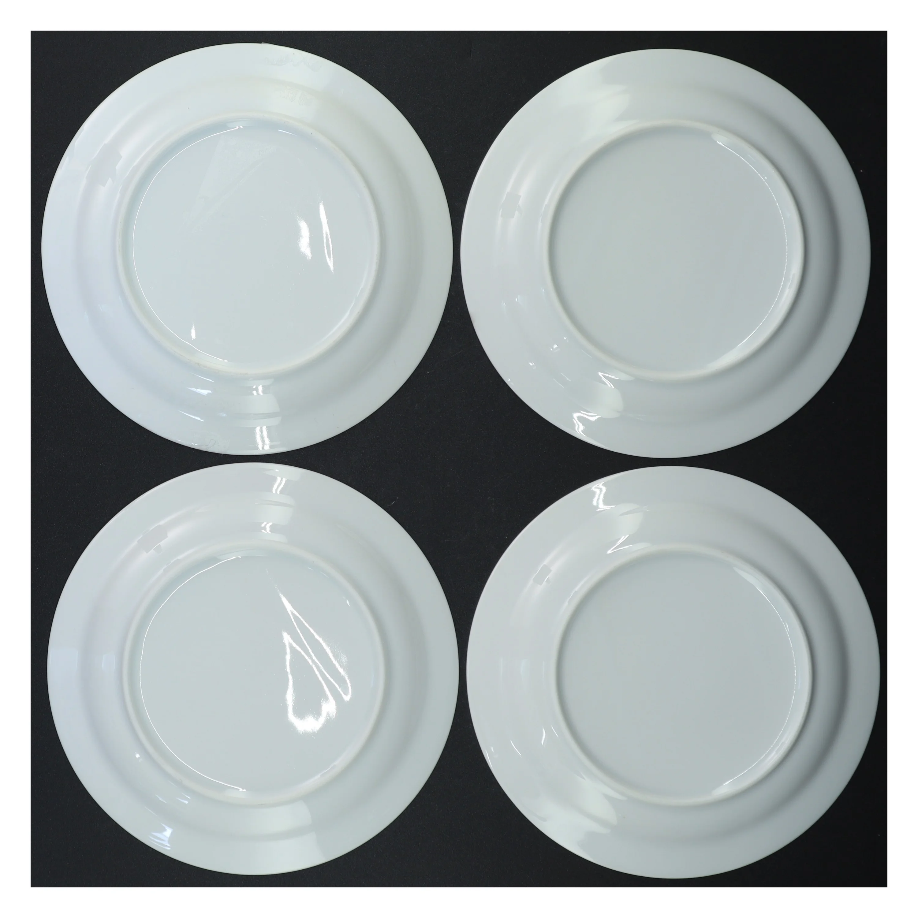 Hvide porcelænstallerkener (str. 17 x 2 cm)