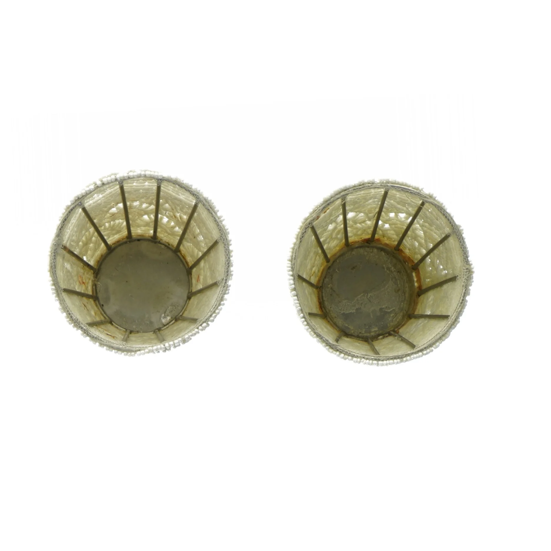 Perledekorerede lysestager (str. 9 cm)