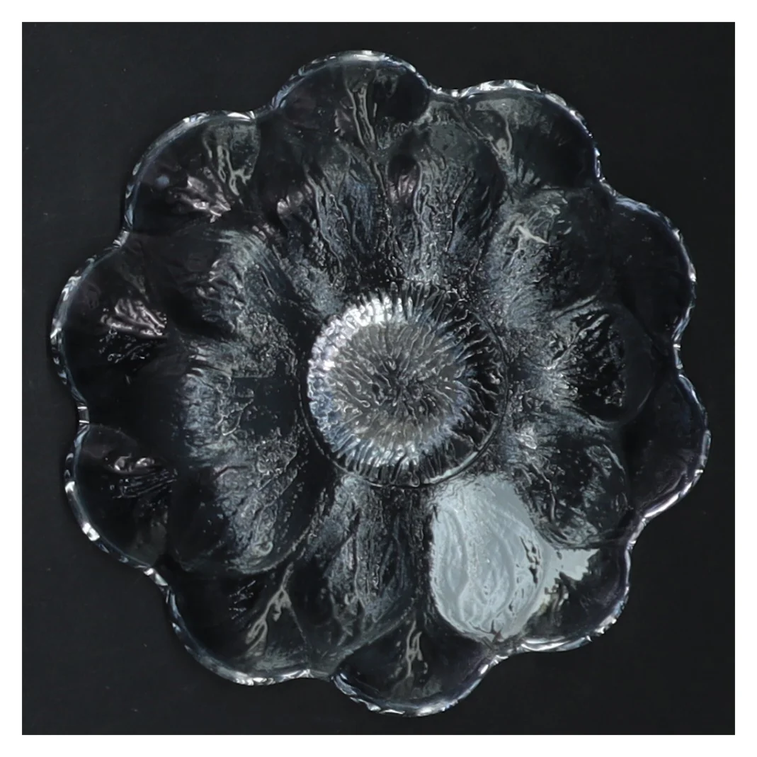 Glaskunst lysestage fra Holmegaard (str. Ø 10 cm)