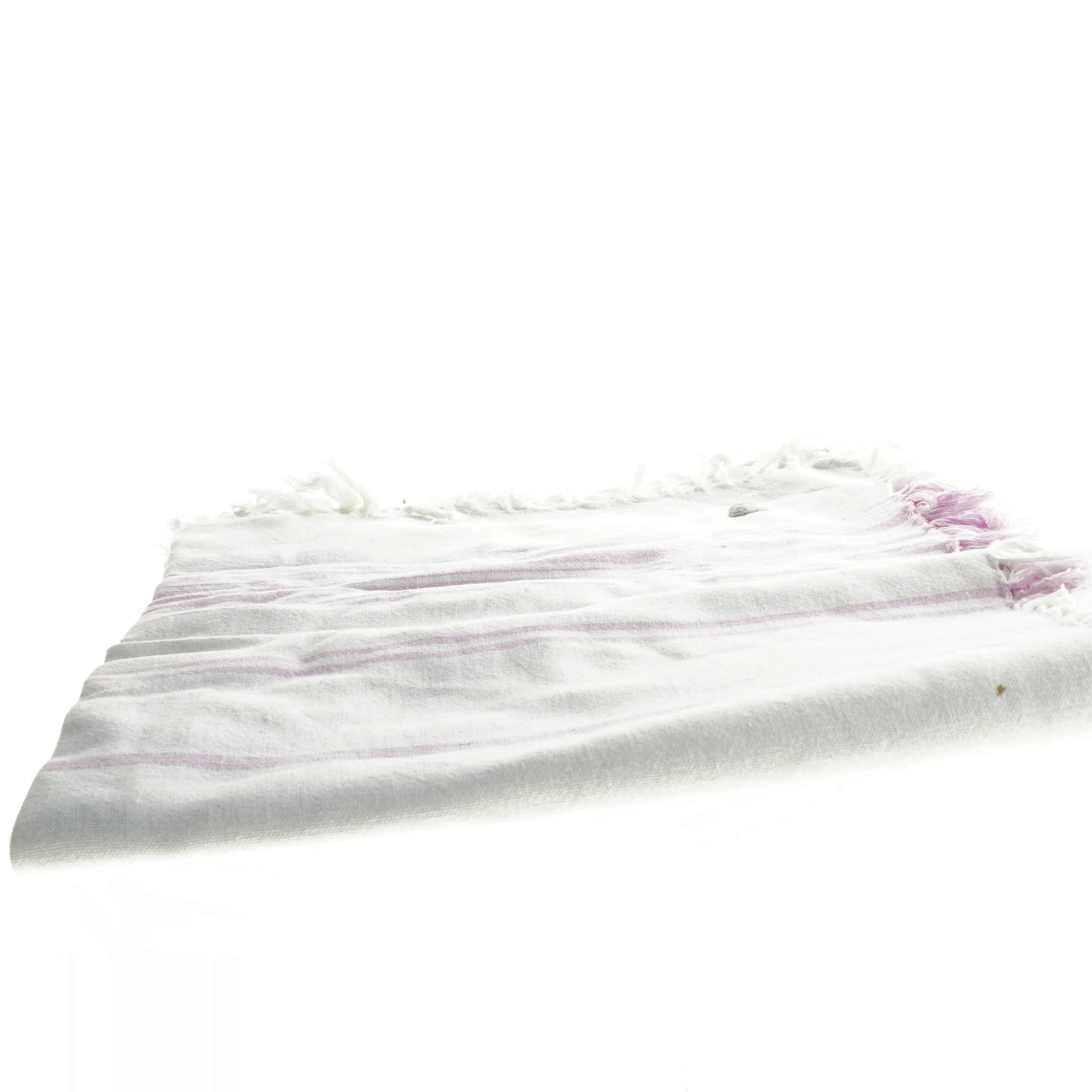 Retro Hvid og lyserød bomuldsløber (str. 164 x 124 cm)