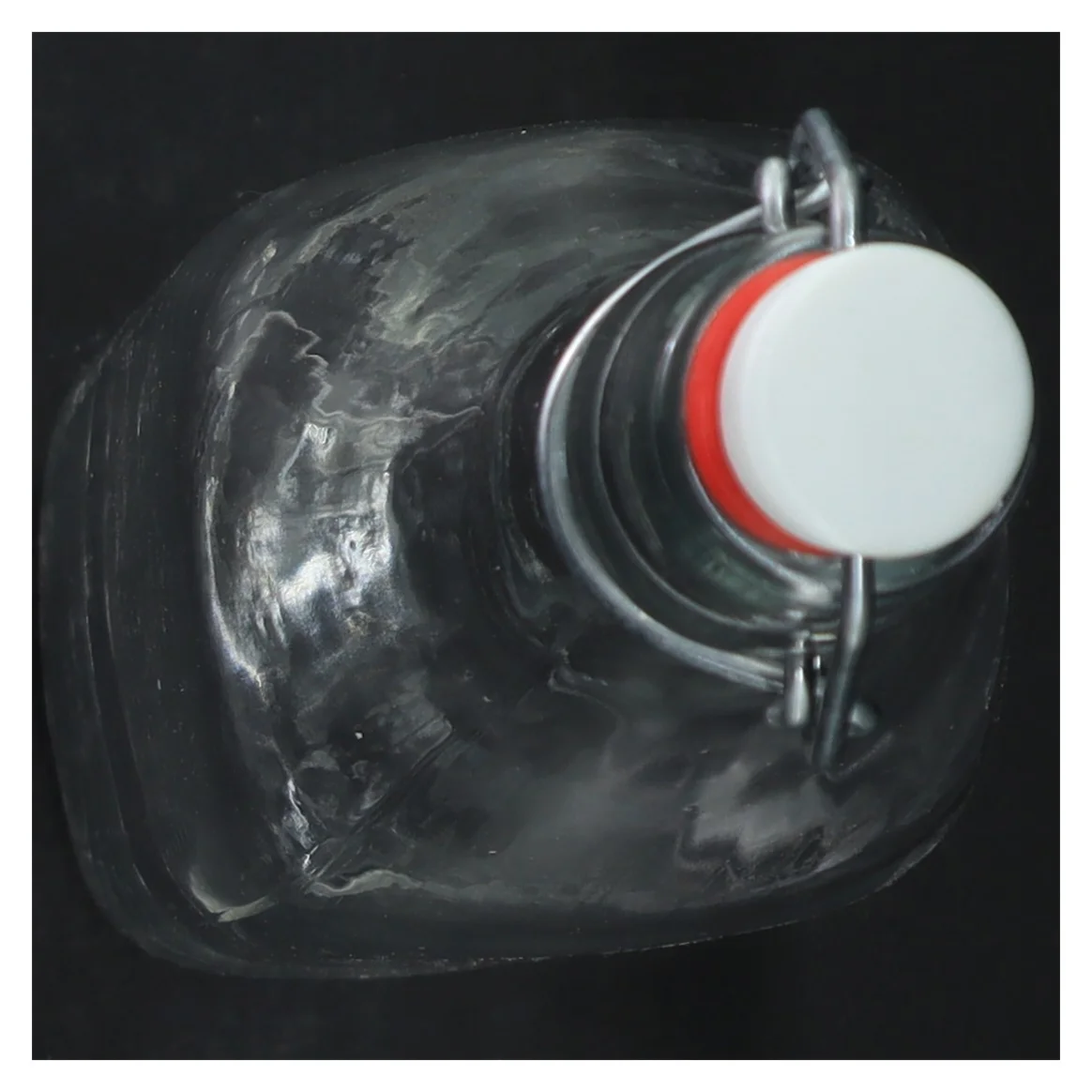 Genanvendelig glasflaske med patentlåg (str. 32 cm)