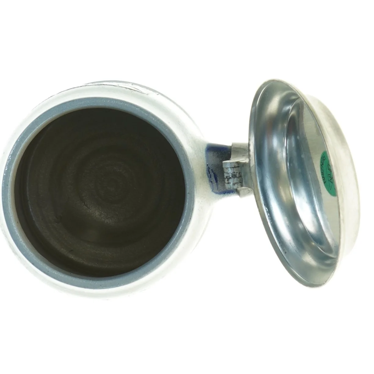 Keramikkrus med Låg fra Reinzinn (str. 14 x, 10 cm)