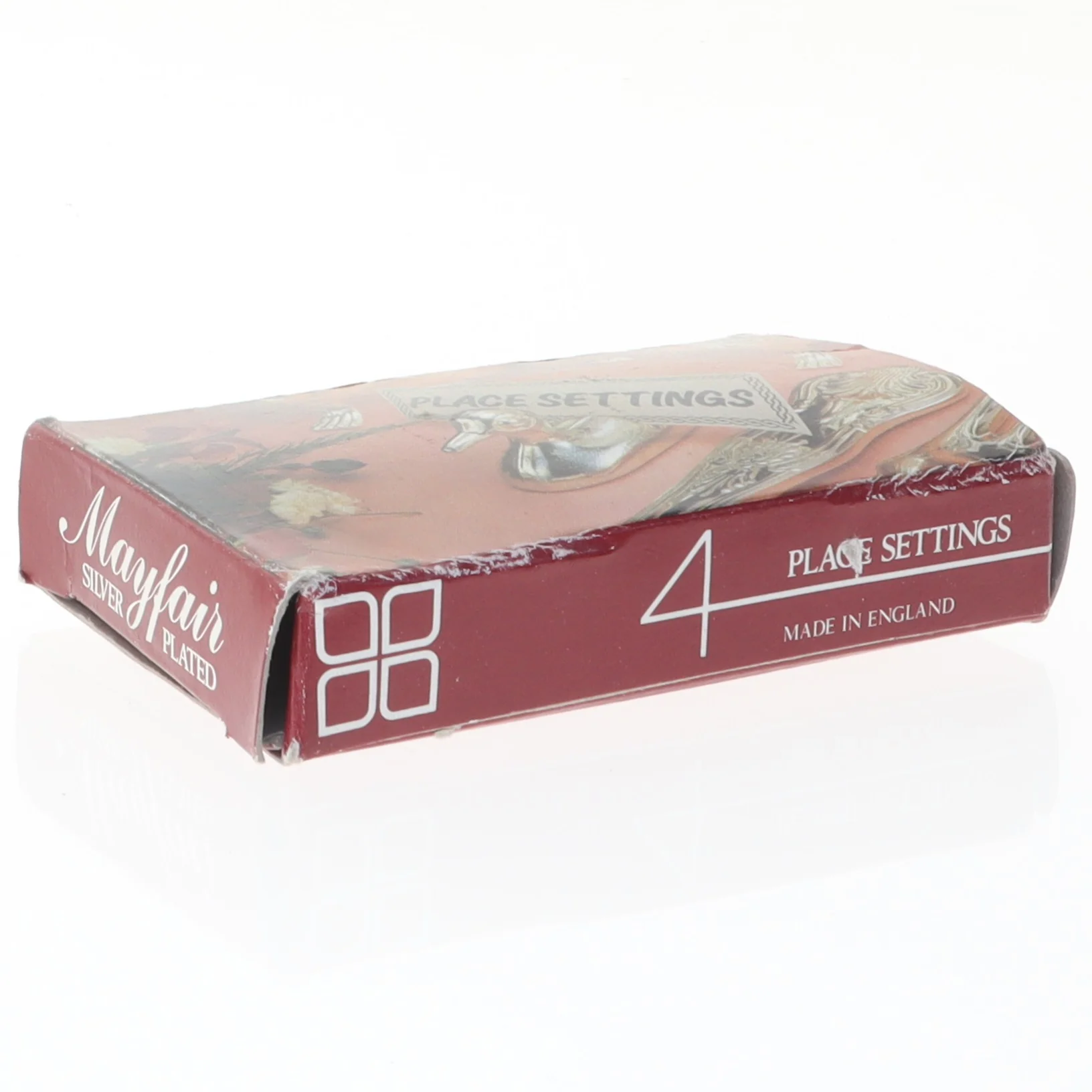 Sølvbelagte bordkort holdere (str. 3 komma 7 x en komma 7 x 2 komma 4 cm)