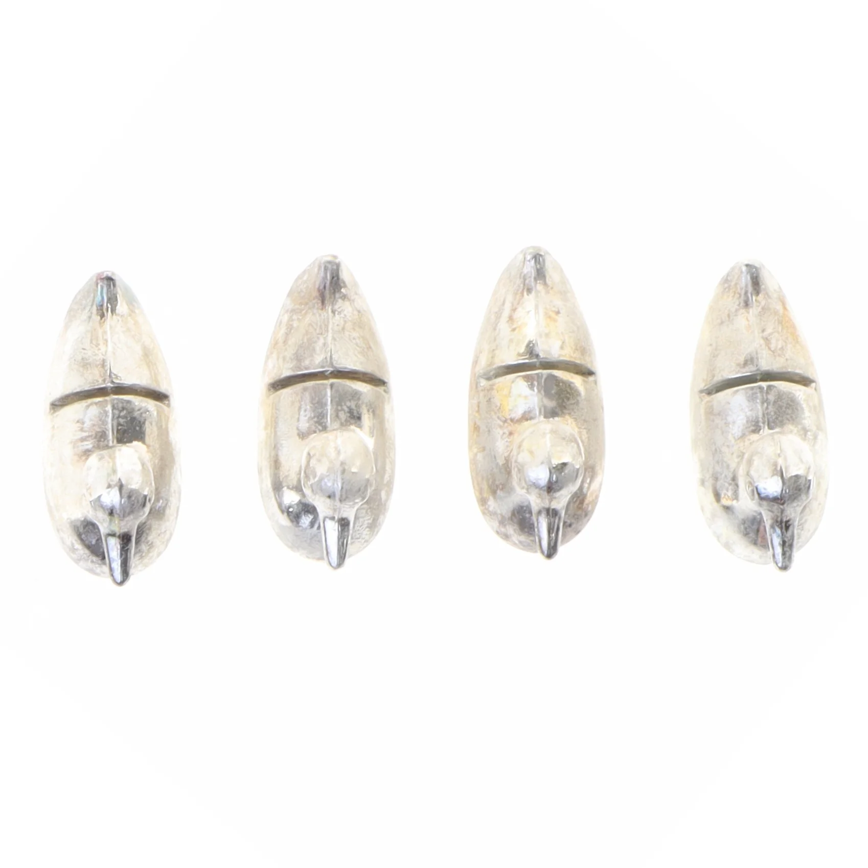 Sølvbelagte bordkort holdere (str. 3 komma 7 x en komma 7 x 2 komma 4 cm)