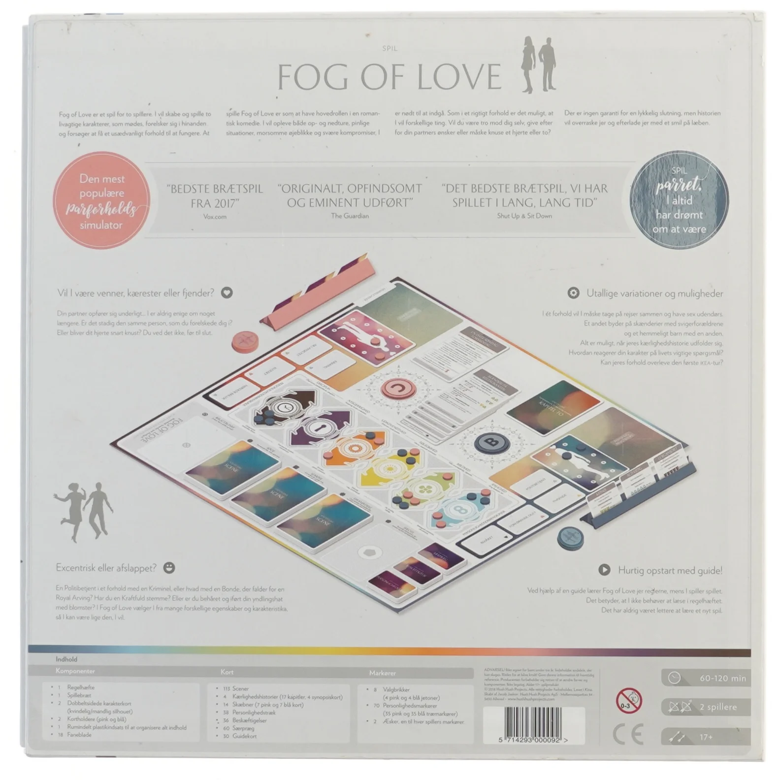 Fog of Love brætspil (str. 30x30 cm)