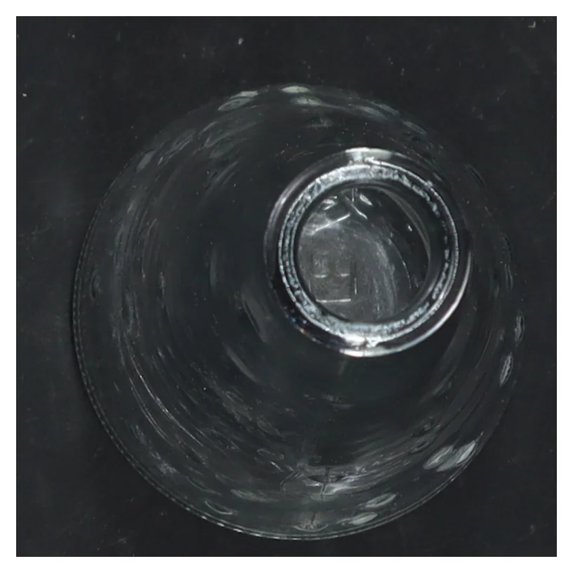 Glasvase med prikket mønster (str. 18,5x7 cm)