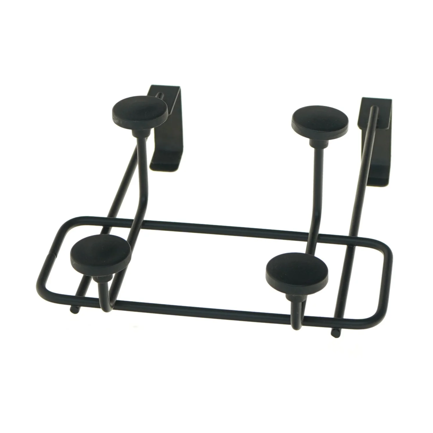 Sort dørkrog med knager (str. 29x18 cm)