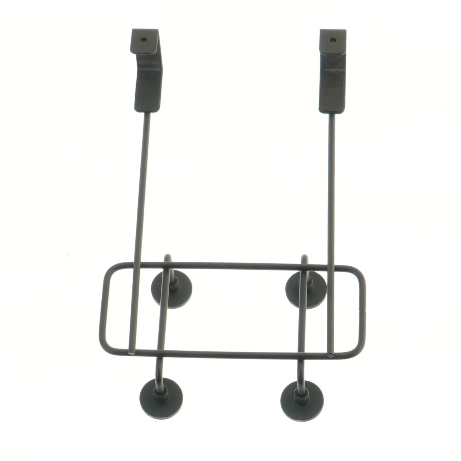 Sort dørkrog med knager (str. 29x18 cm)