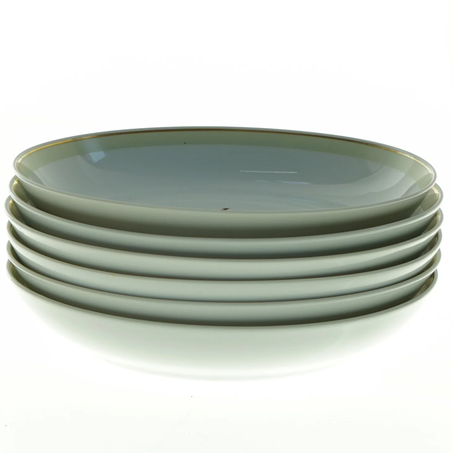 Porcelænstallerkner med dekoration fra Lyngby (str. Diameter 20 cm)