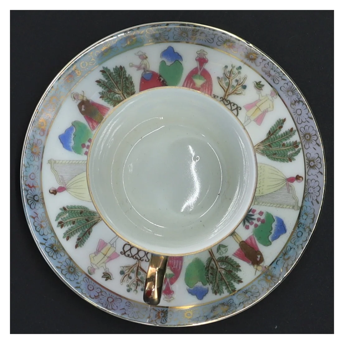Mokkakop Porcelænskop med underkop (str. Ø. 11 cm ø 6 cm)