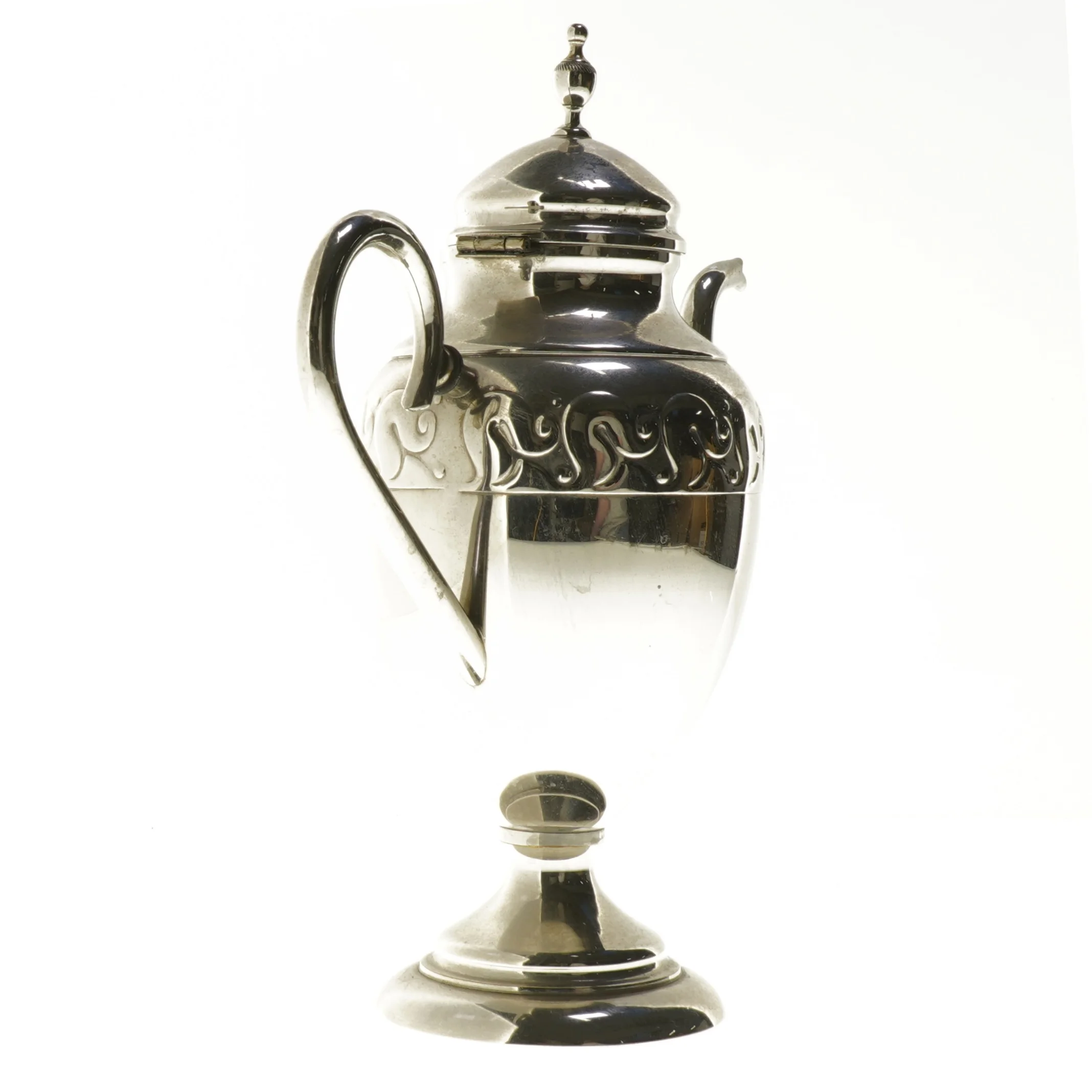 Sølvkande med mønster (str. 27,5 cm)