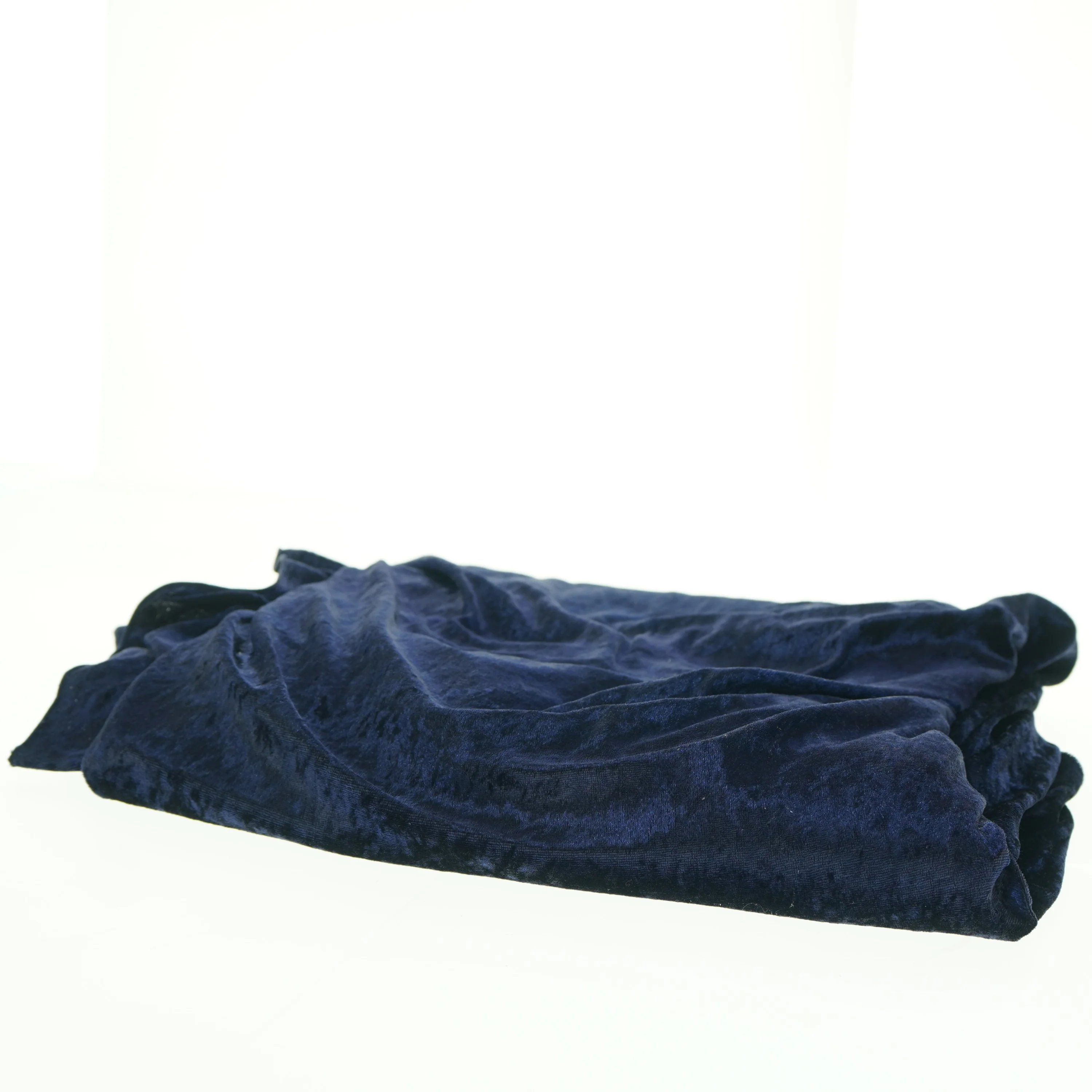 Blåt nervøs velour (str. 233 x 163 cm)