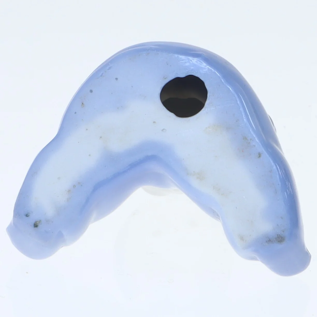 Blå porcelænsfigur - baby (str. 6x5,5 cm)