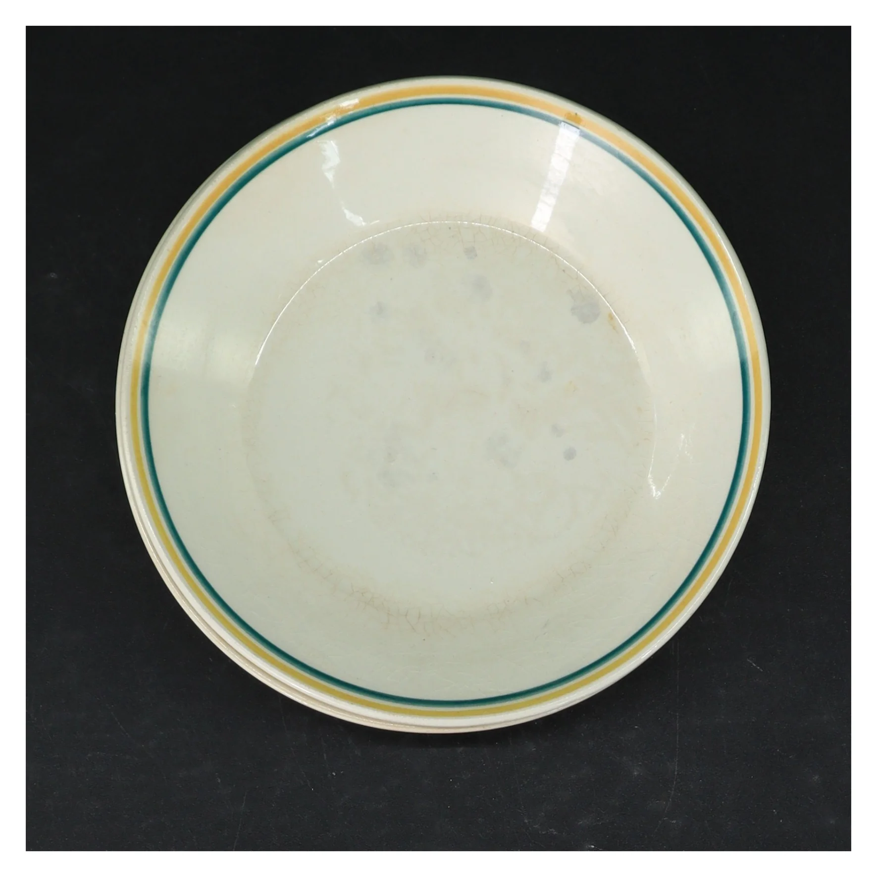 Keramisk skål med kantbånd (str. 2 styk. ø. 14,5 cm)