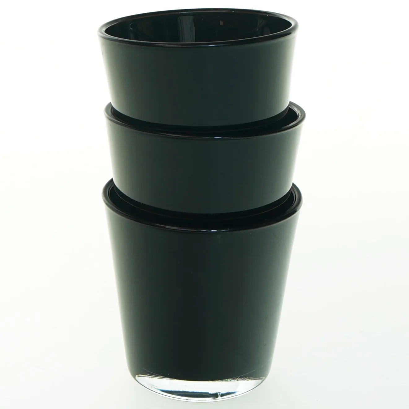 Sorte glasskåle  (str. H 7,5 cm, ø 7,5 cm)