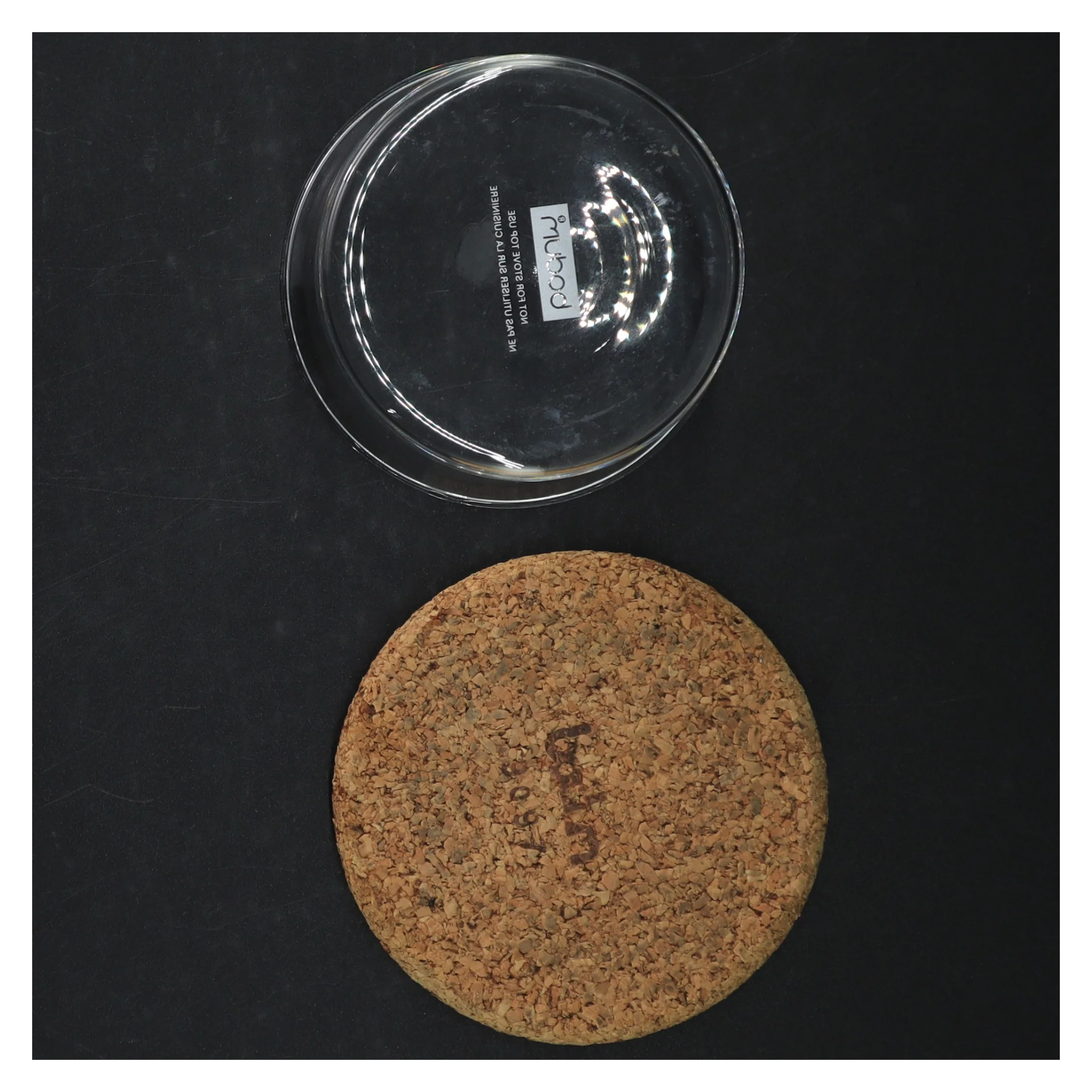 Glasskål med korkbund fra Bodum (str. Ø. 10,5 cm. h 6 cm)