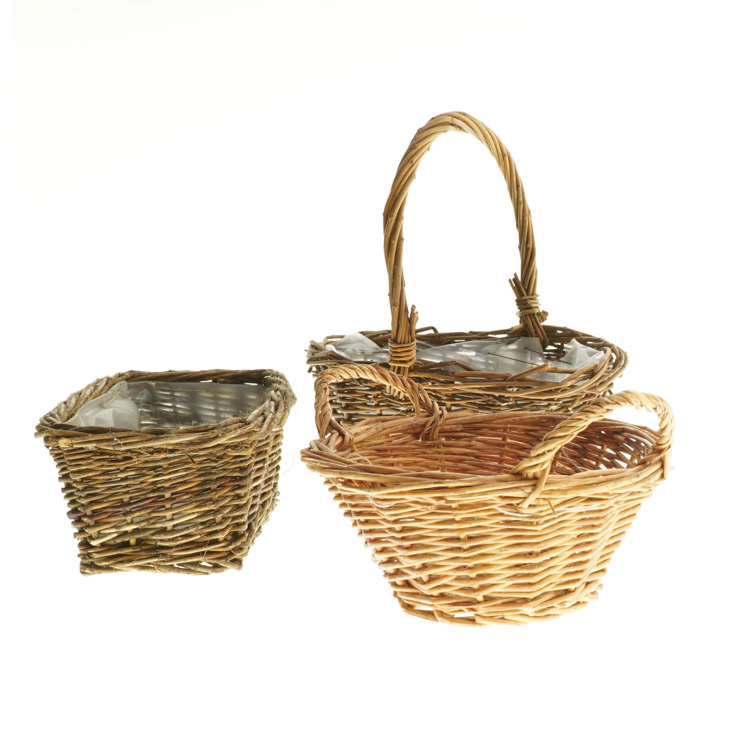 3 Flettede kurve med håndtag (str. 8x15x9 cm)