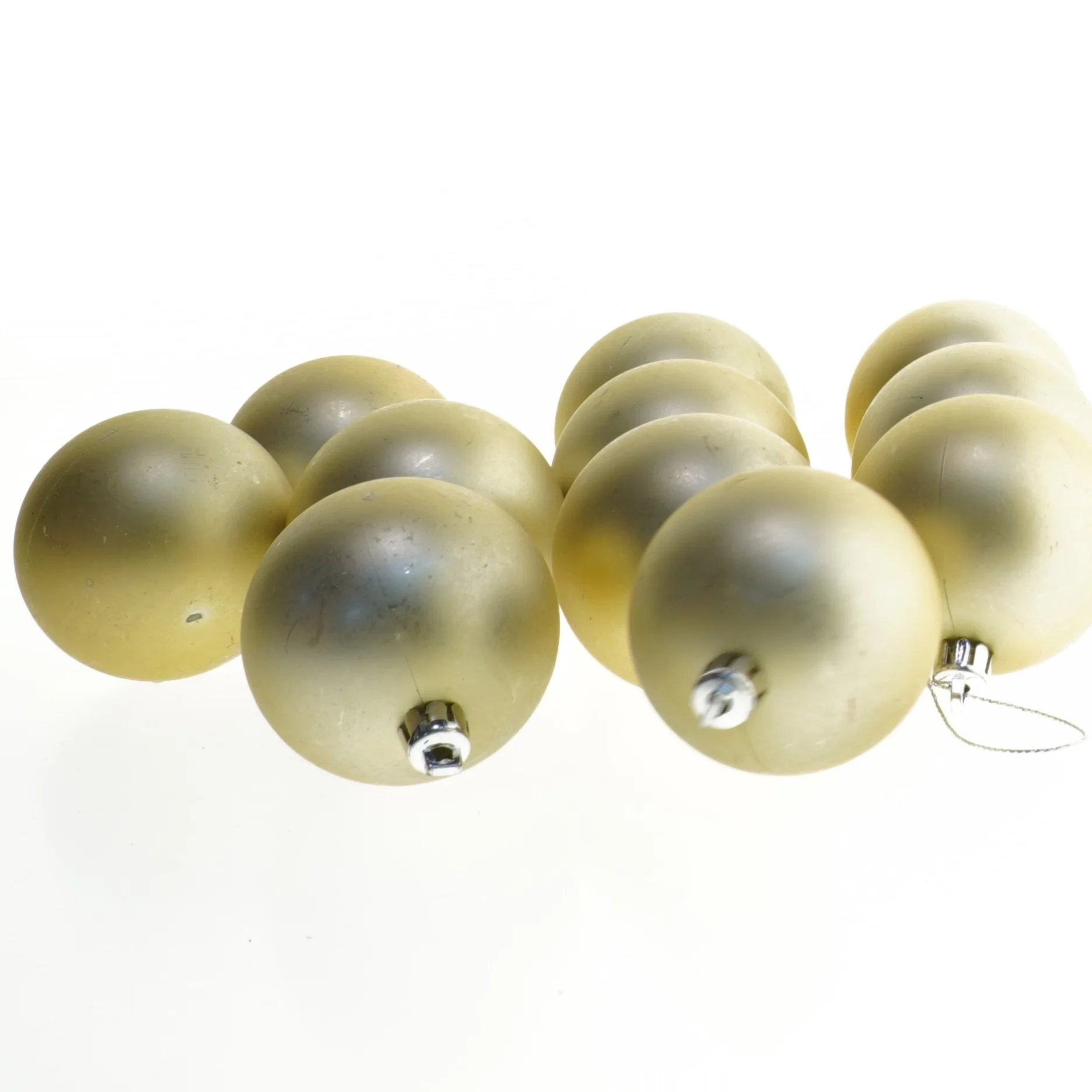 Guldkugler til juletræ (str. 11. styk)