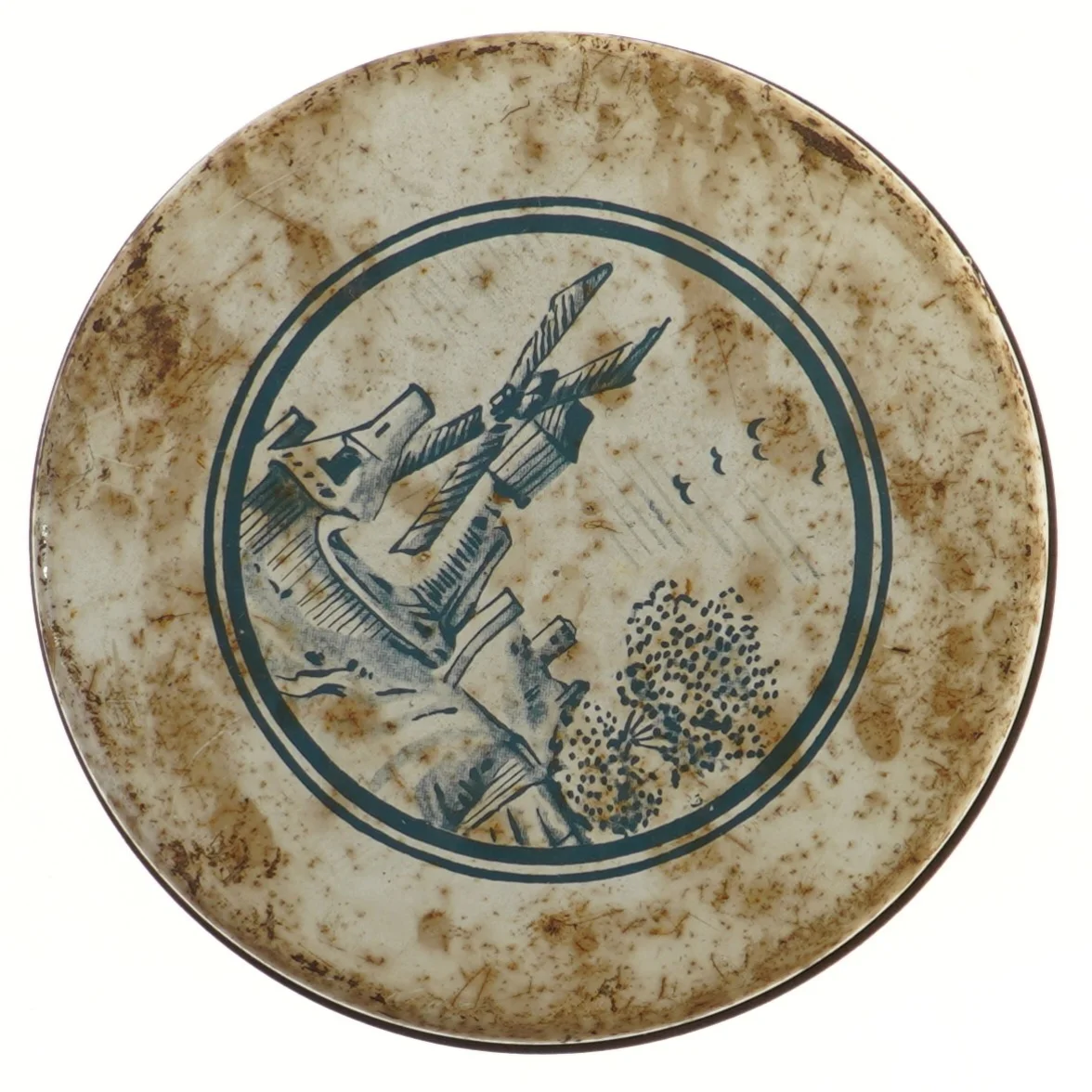 Vintage Safir blikdåse fra Safir (str. Ø 21,5x9 cm)