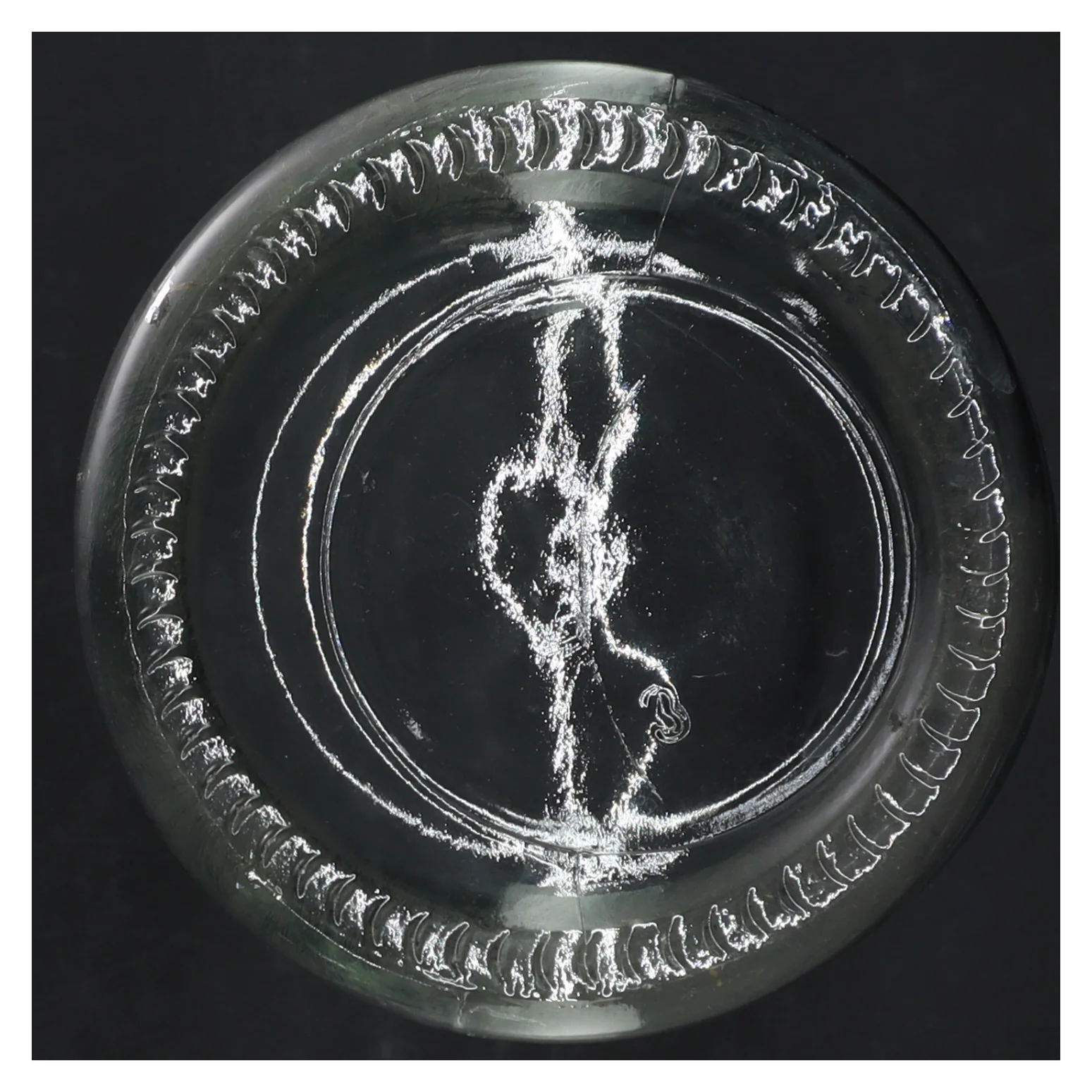 Glasvase  (str. H. 20 cm. ø. 12,5 cm)