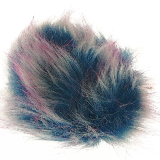 Pels nøglering med stof rem (str. Ø 10 cm)