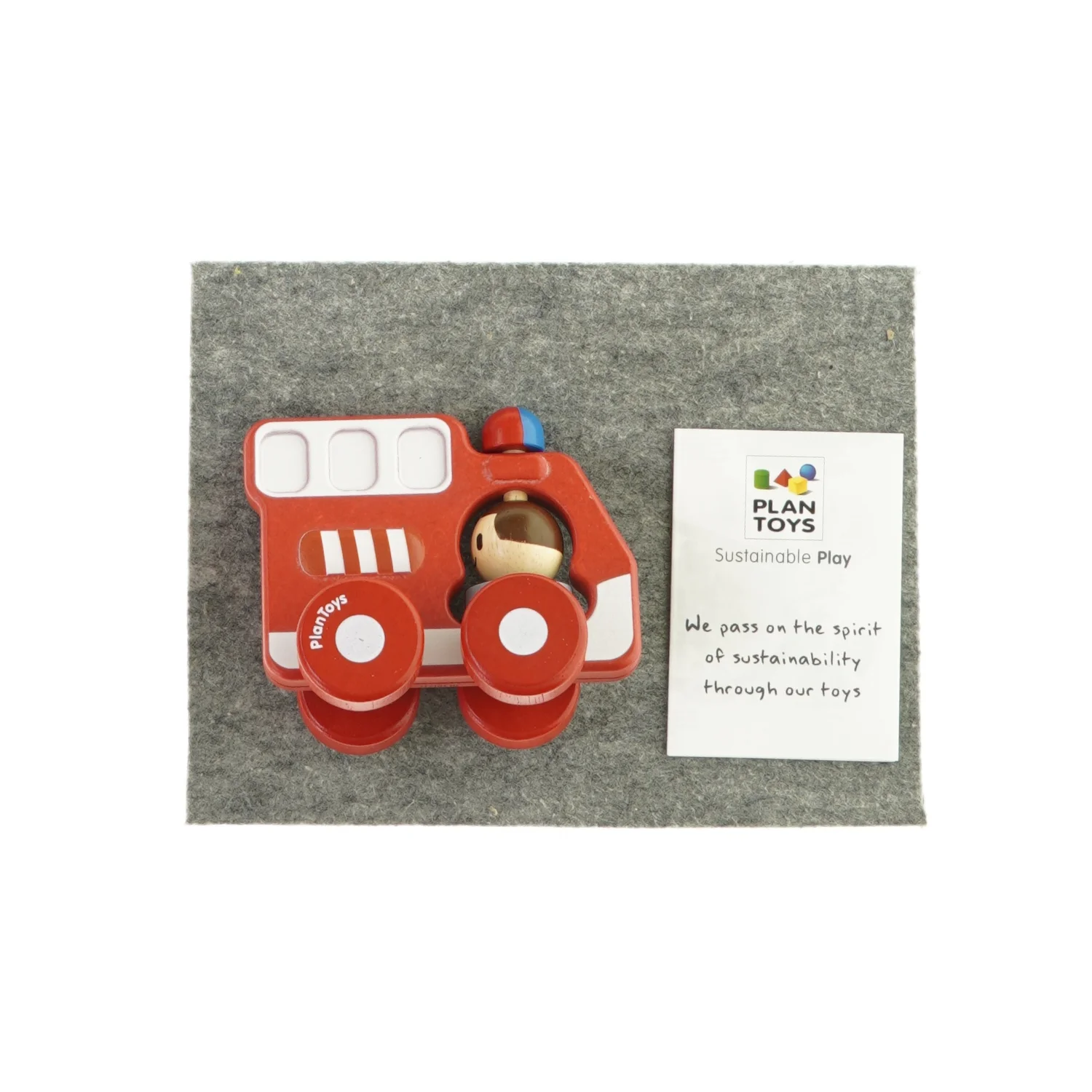 Brandbil fra Plan Toys (str. LBH 12x7x10 cm)