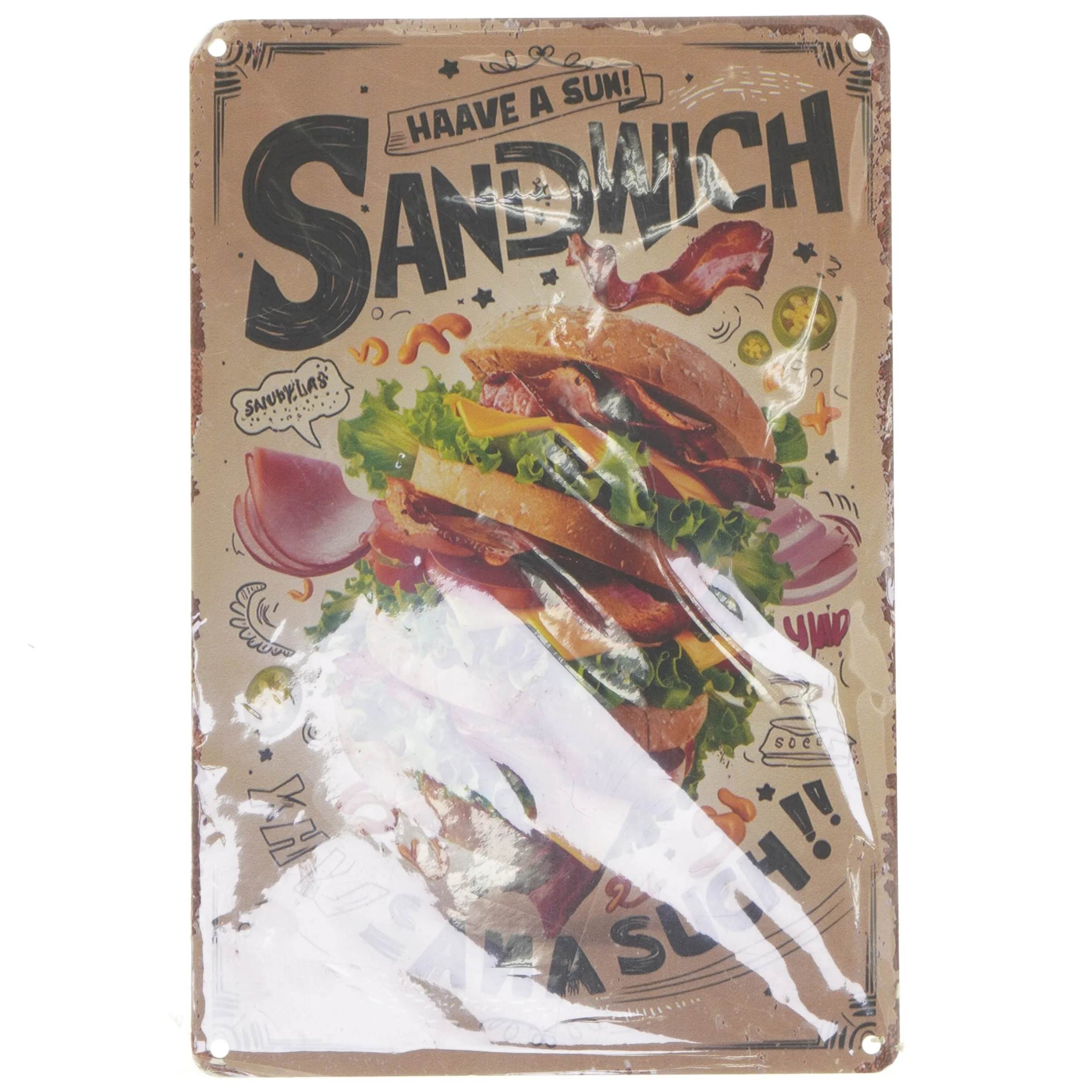 Sandwich tin skilt fra Produceret af Weiwei Handicraft Factory (str. 30x20 cm)