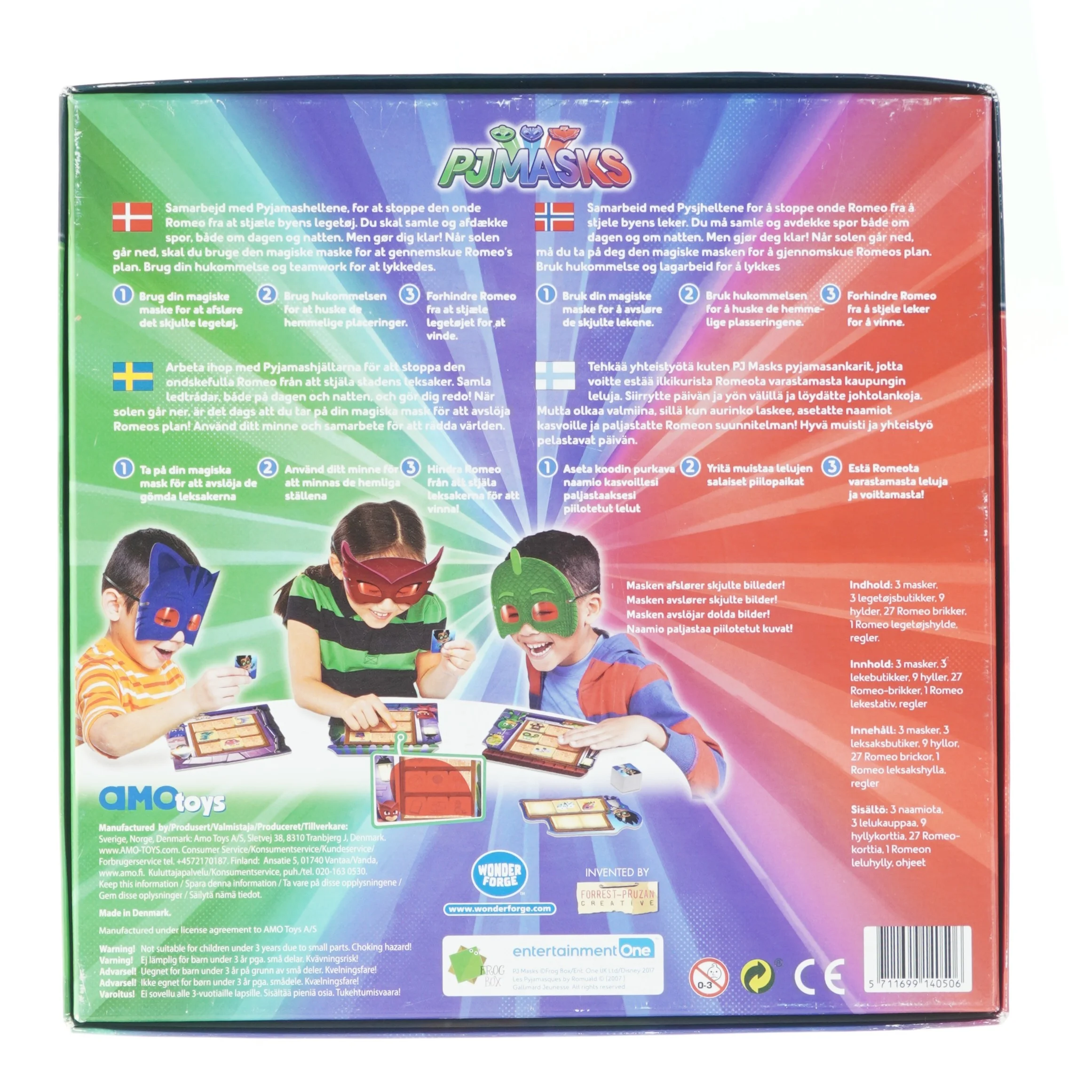 PJ Masks natspil fra Danspil (str. 27,5x27,5 cm)