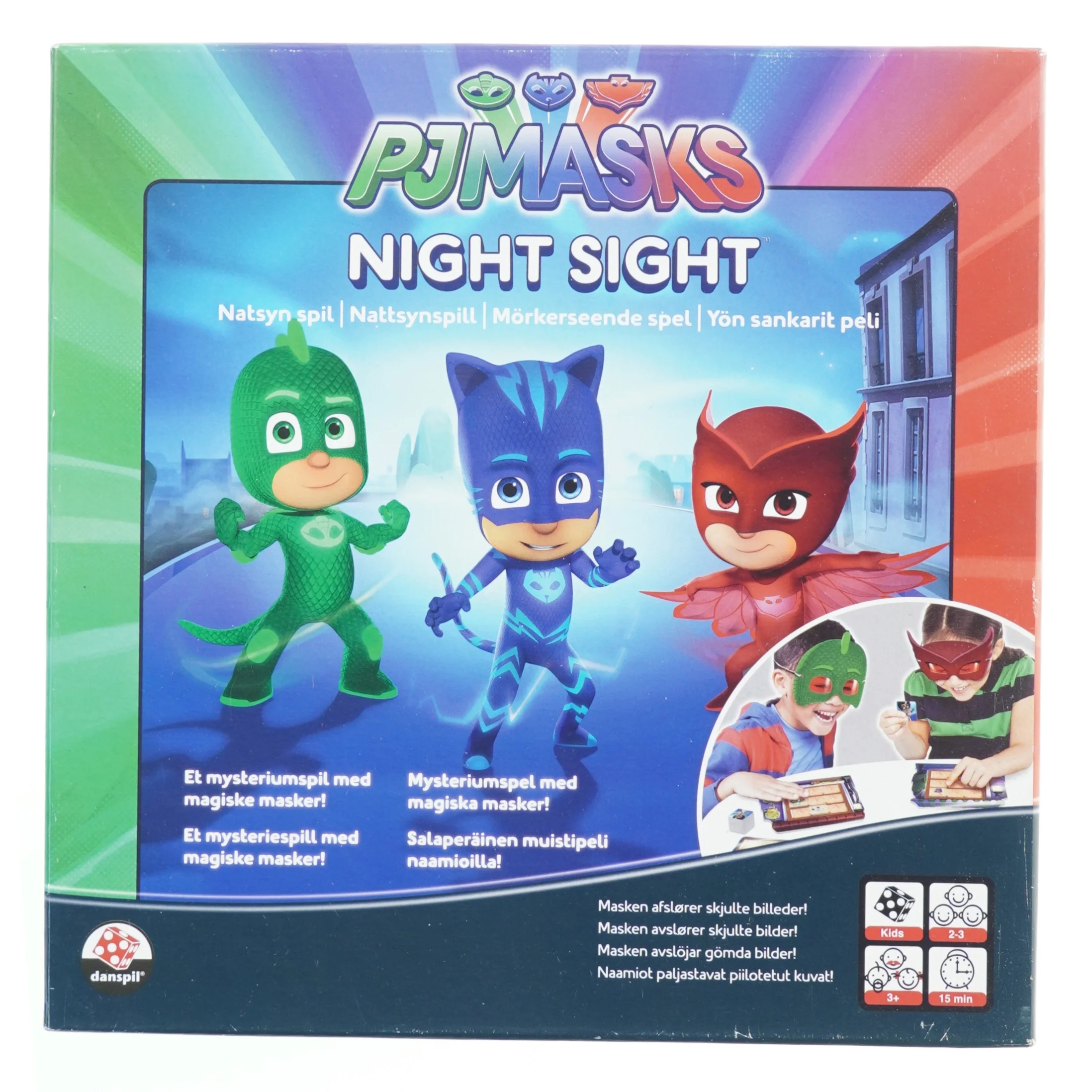 PJ Masks natspil fra Danspil (str. 27,5x27,5 cm)