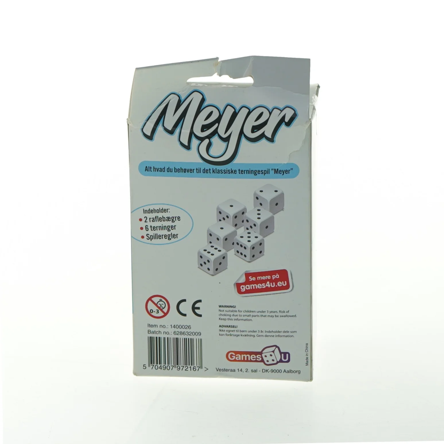 Meyer terningespil (str. 12x8 cm)