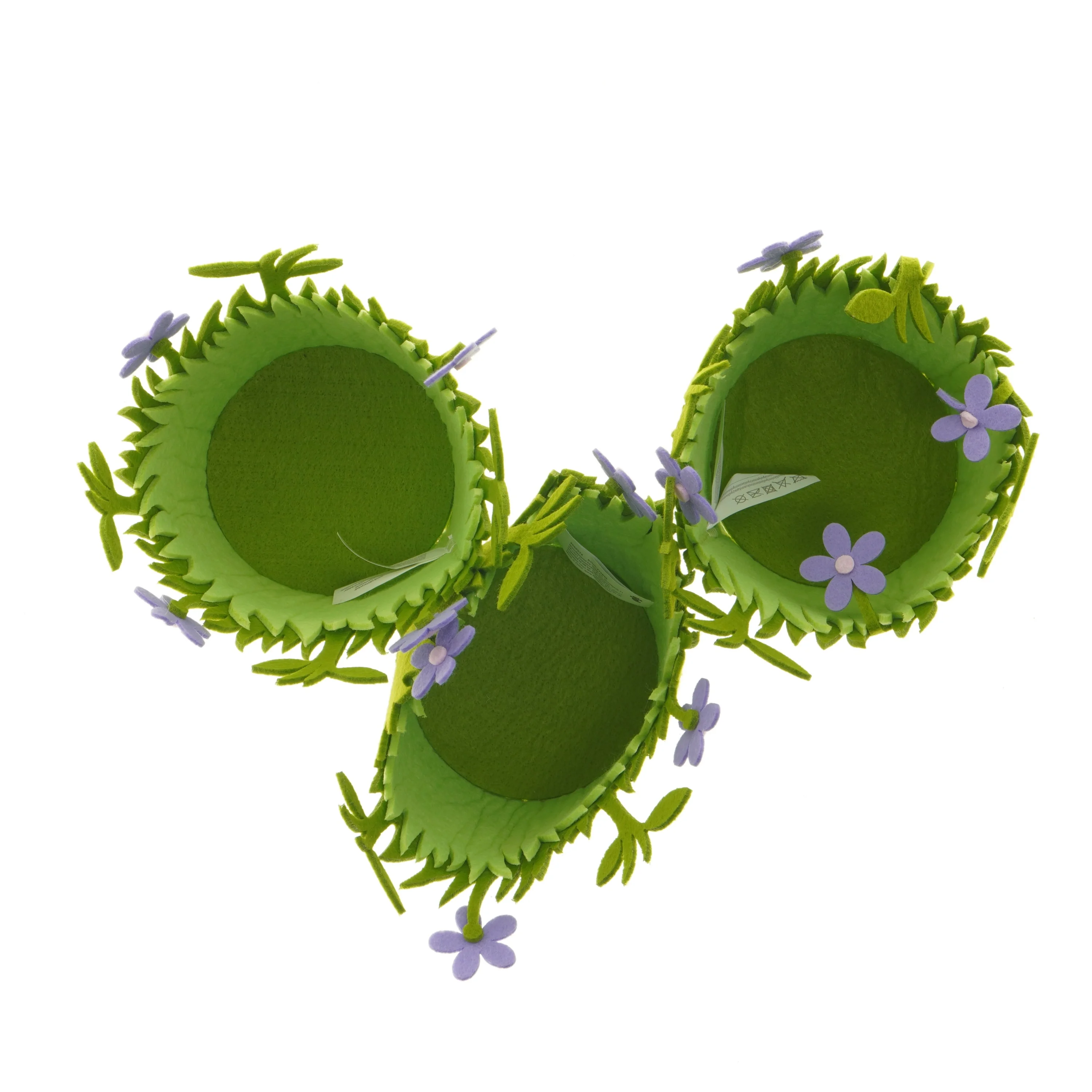 Filt kurve med blomsterdesign fra Flying Tiger (str. 13x17 cm)