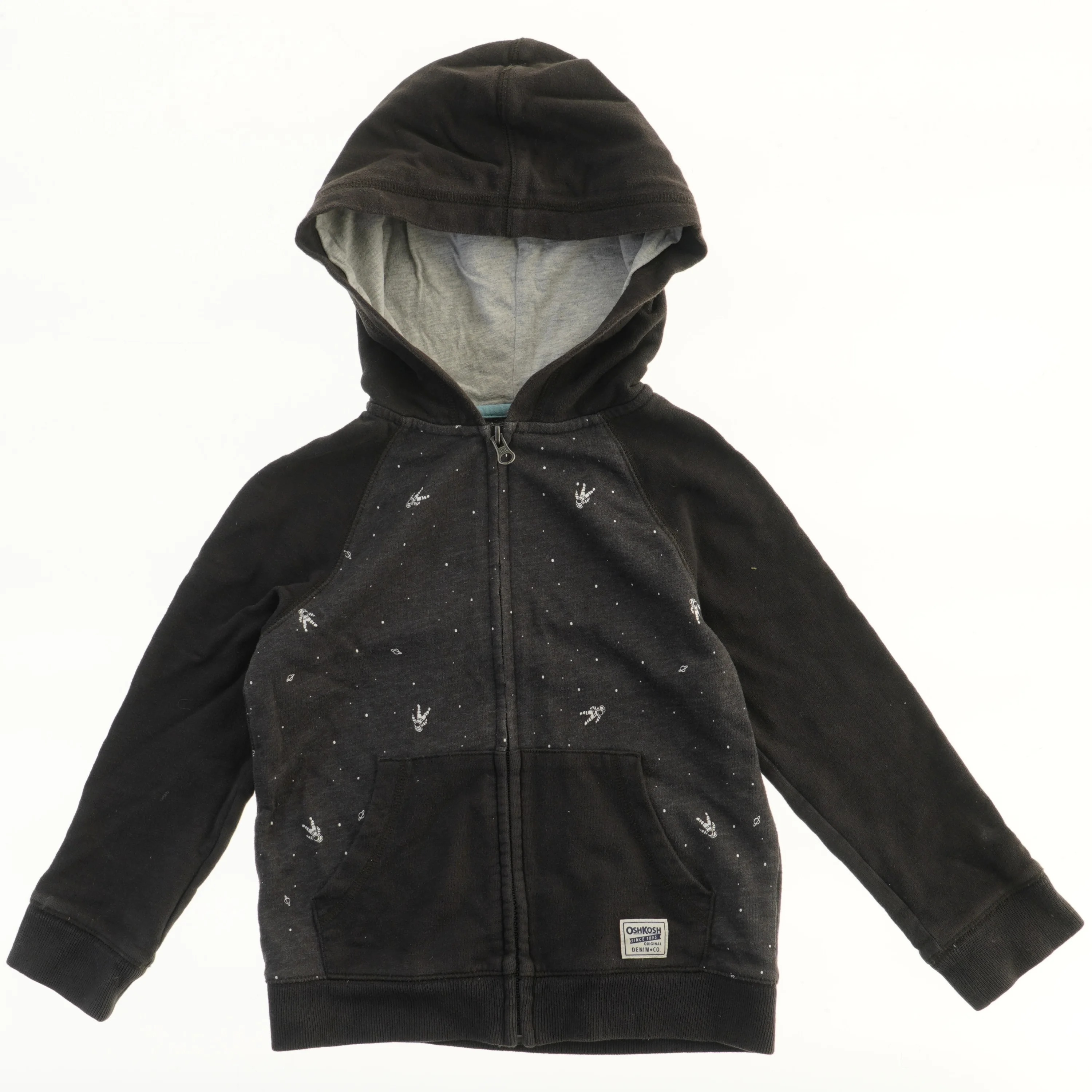 Hættetrøje med rumtema fra OshKosh (str. 110)