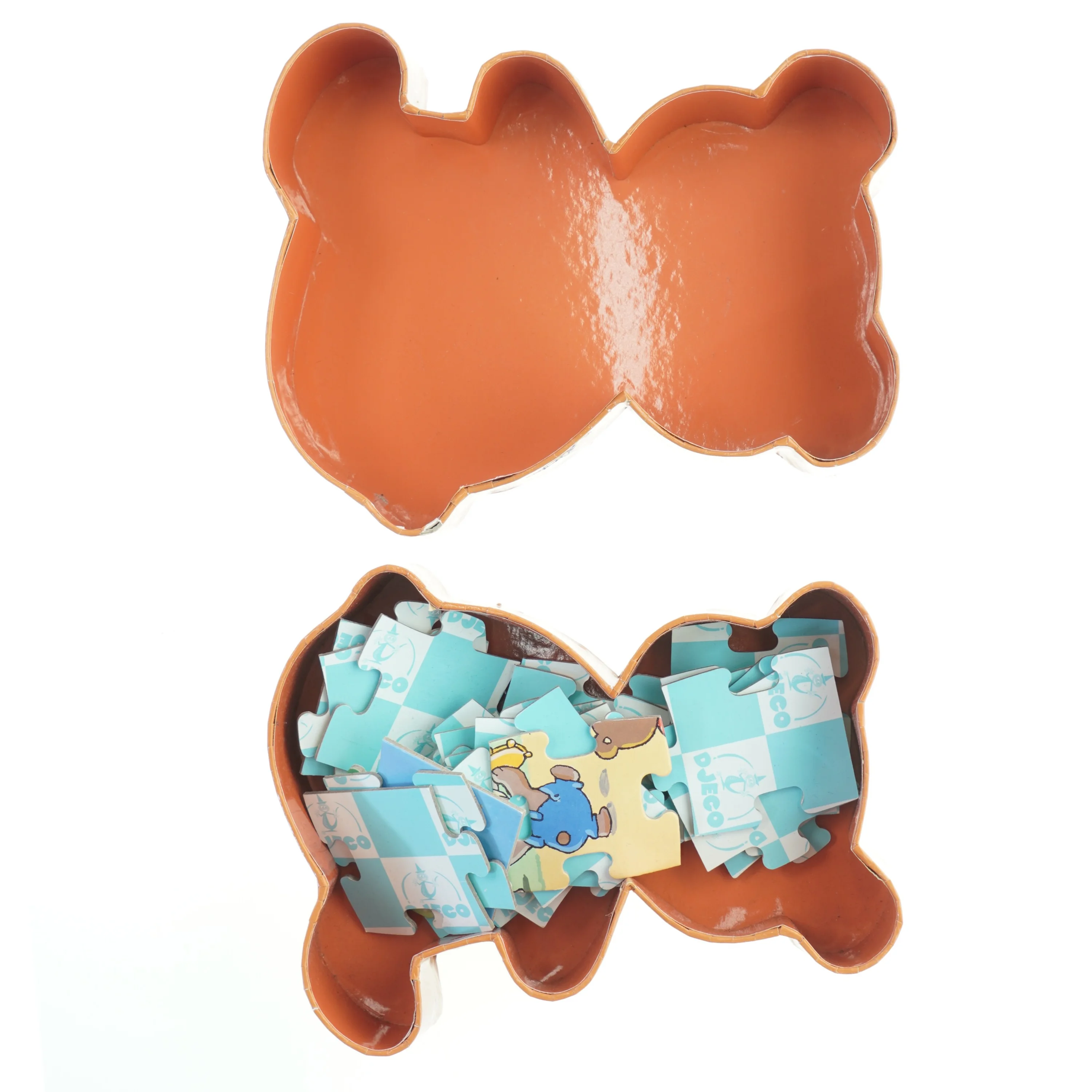 Bjørnebal puslespil i bjørneformet æske fra Djeco (str. 42 x 30 cm)