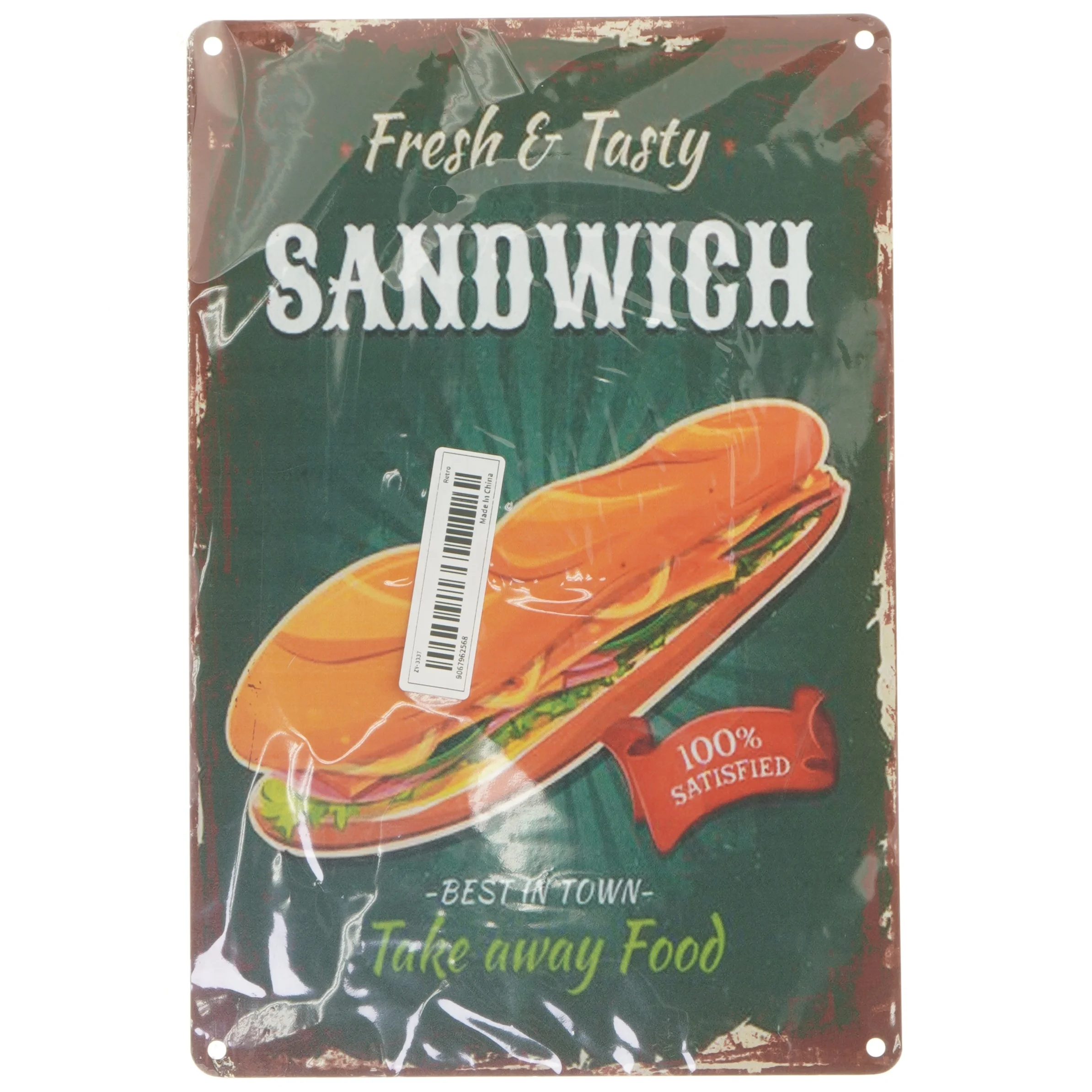 Retro sandwich skilt (str. 30x20 cm)