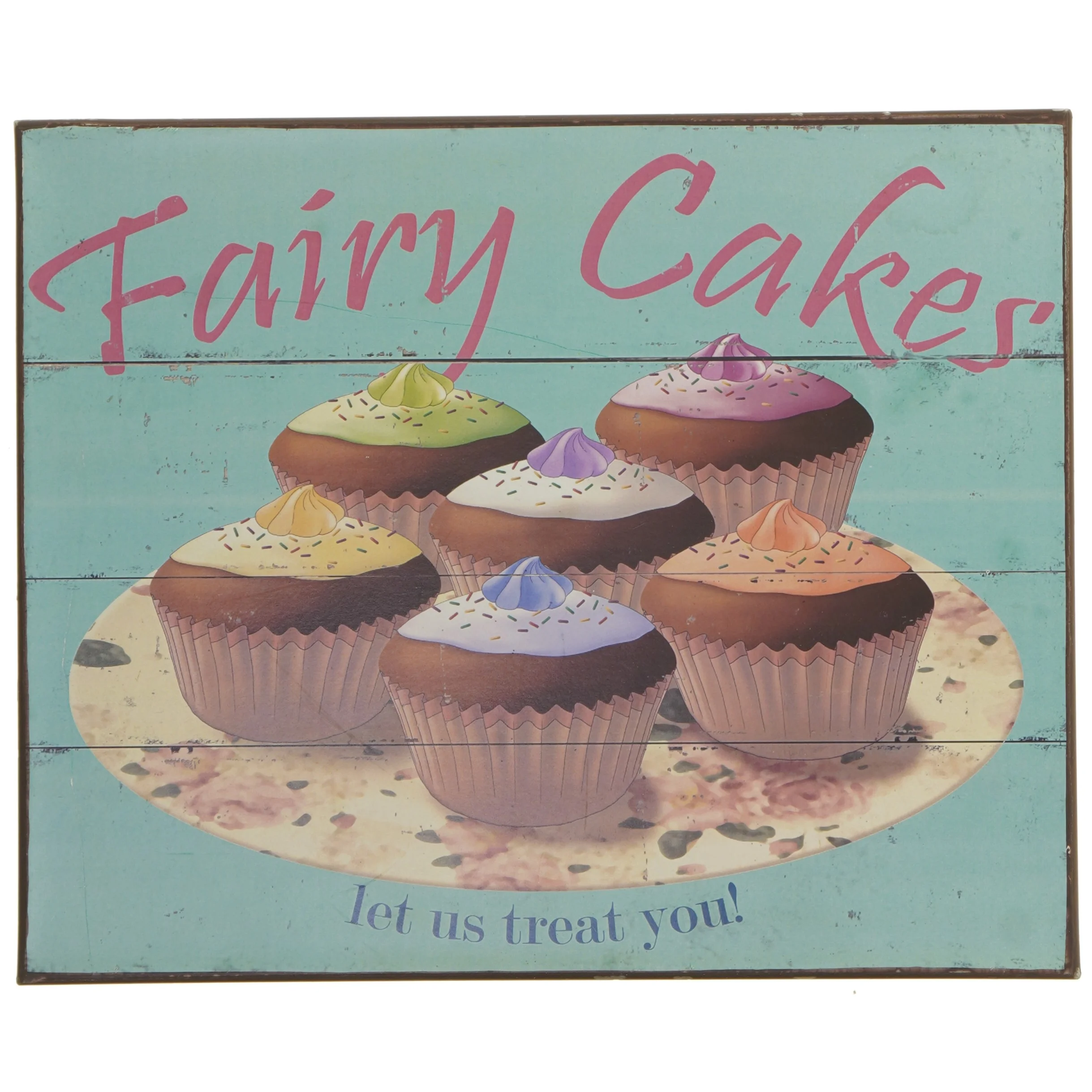 Metal plakat med cupcakes motiv (str. 30,5x25 cm)